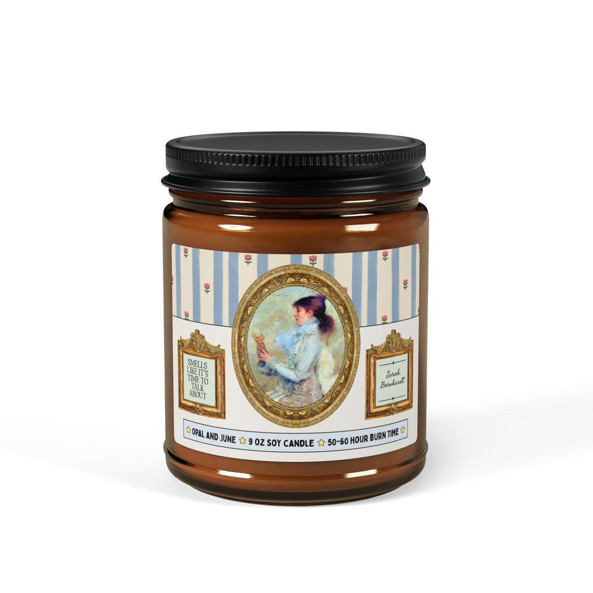 Smells Like It's Time to Talk About Sarah Bernhardt: 9 Oz Soy Candle for History Buff, Cute English History Theater or Drama Teacher Gift