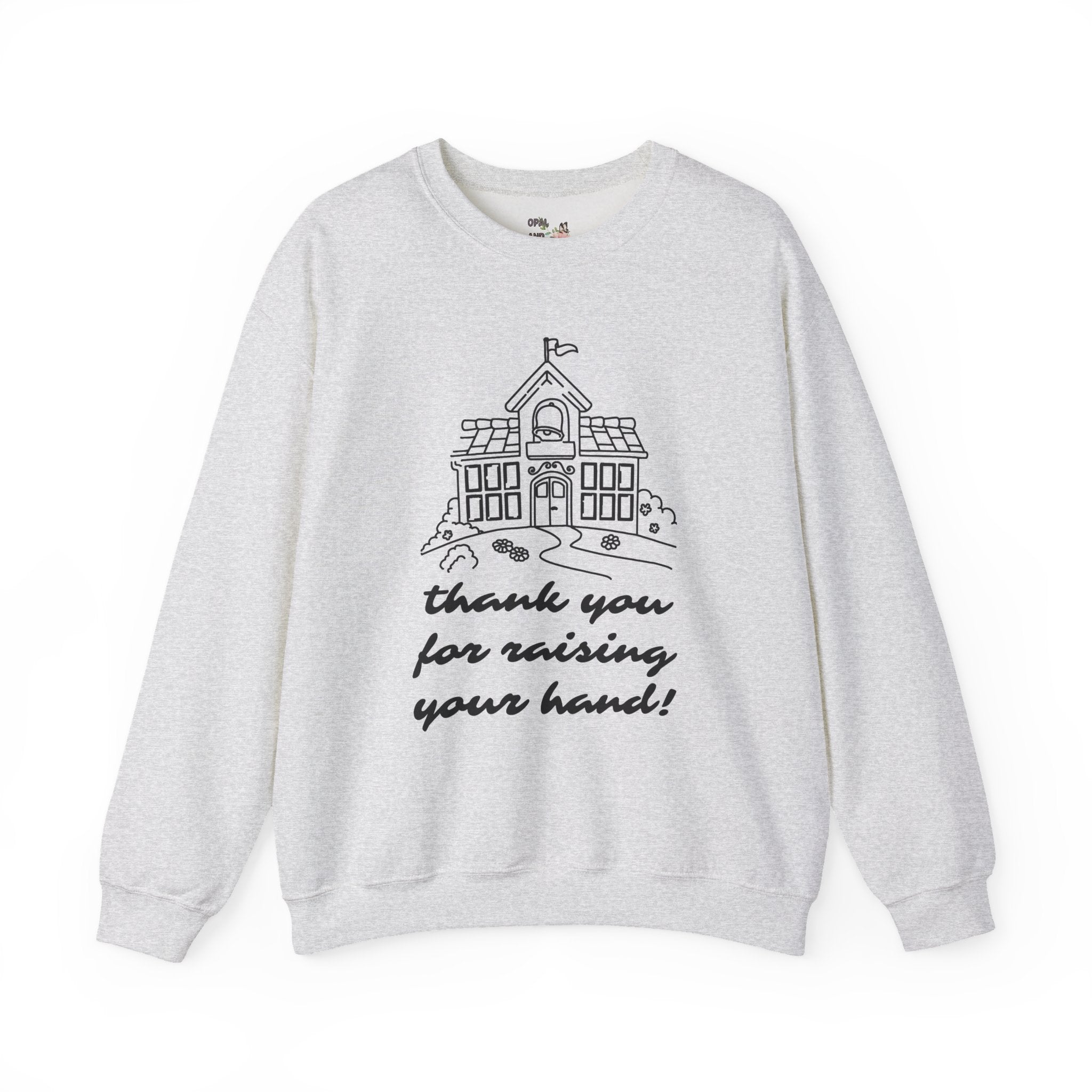 Thank You for Raising Your Hand Matching Teacher Team Sweatshirt for Back to School, Cute Nostalgic Kitschy High School Teacher Team Crewneck