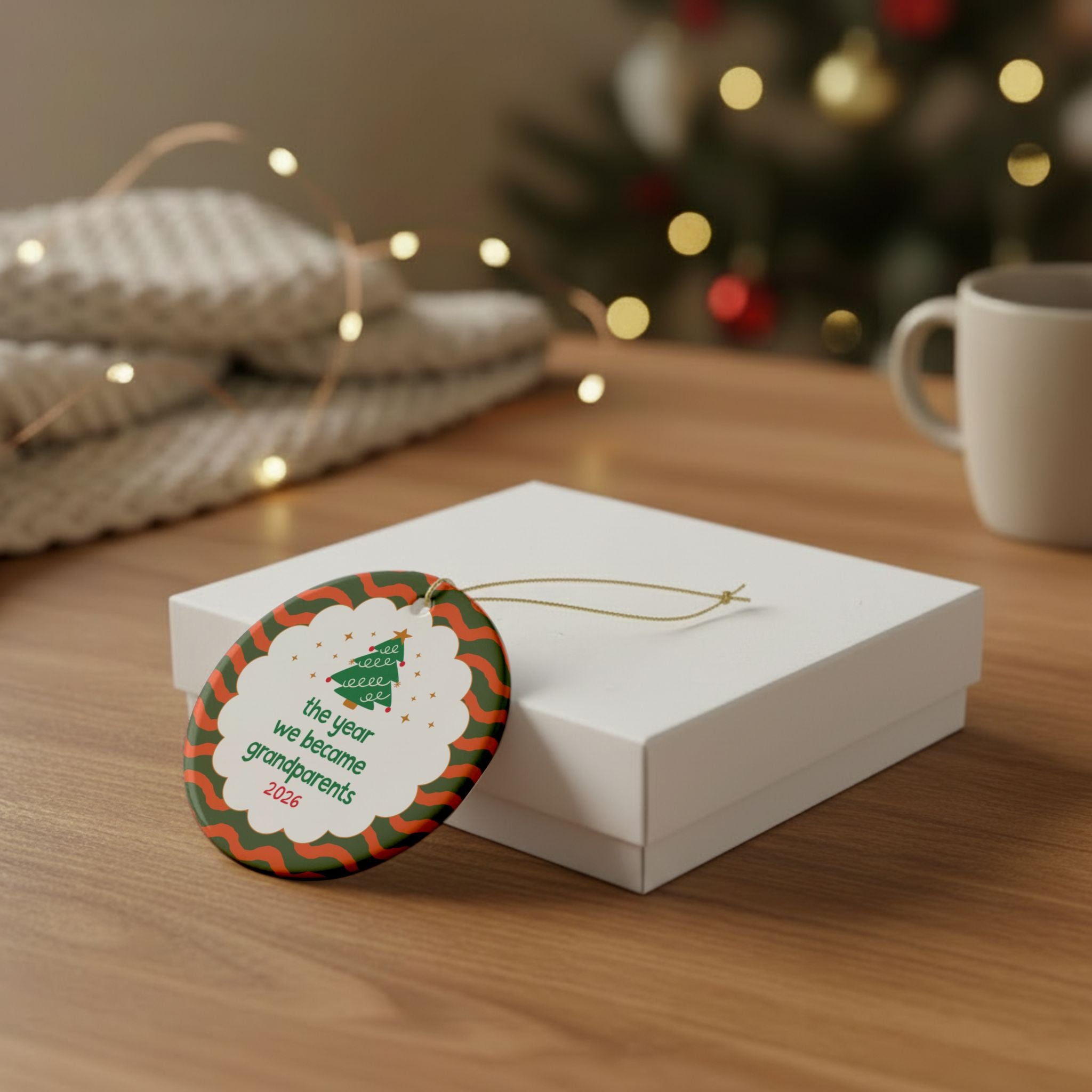 2026: The Year We Became Grandparents Nostalgic Holiday Ornament for First Christmas as Grandparents, Sweet Xmas Ornament from New Parents