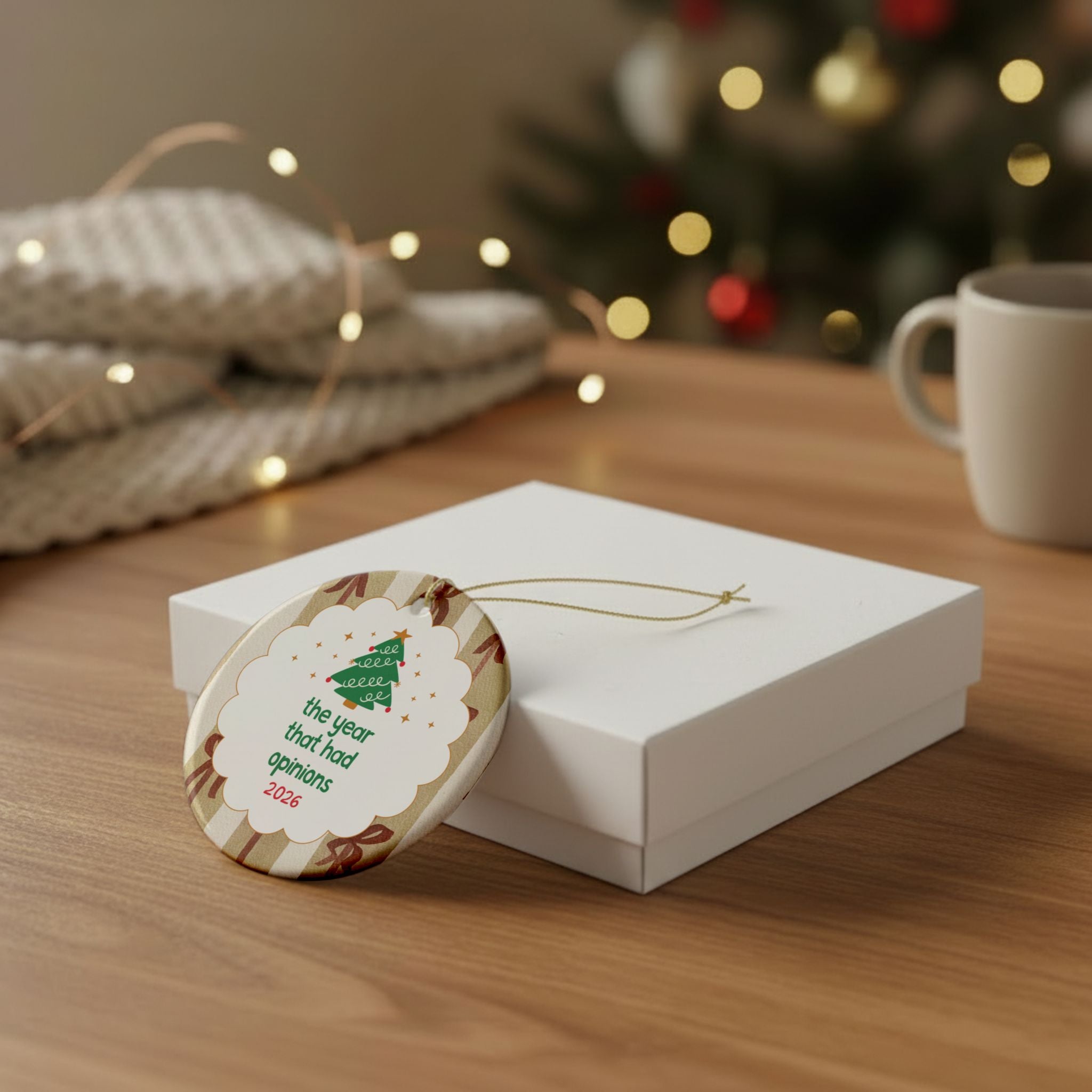 2026: The Year That Had Opinions, Silly Nostalgic End of Year Holiday Ornament, Christmas Ornament for Friend or Sibling, Funny End of Year