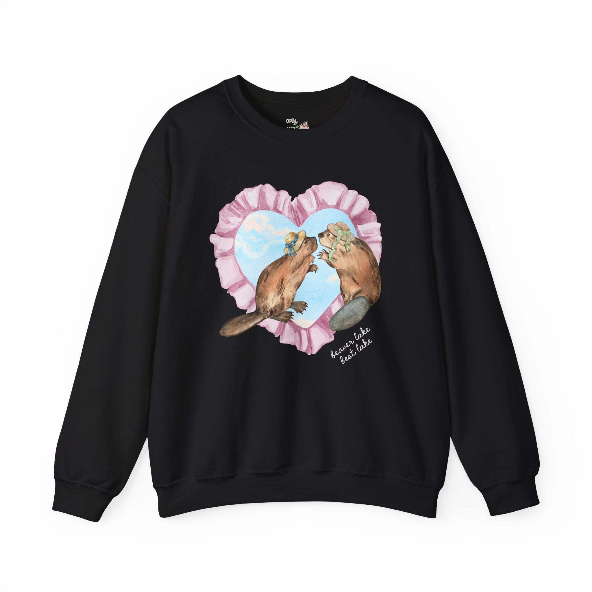 Beaver Lake Best Lake Sweatshirt with Heart: Funny Northwest Arkansas Eureka Springs or Rogers Arkansas Lover Crewneck for Animal Lover