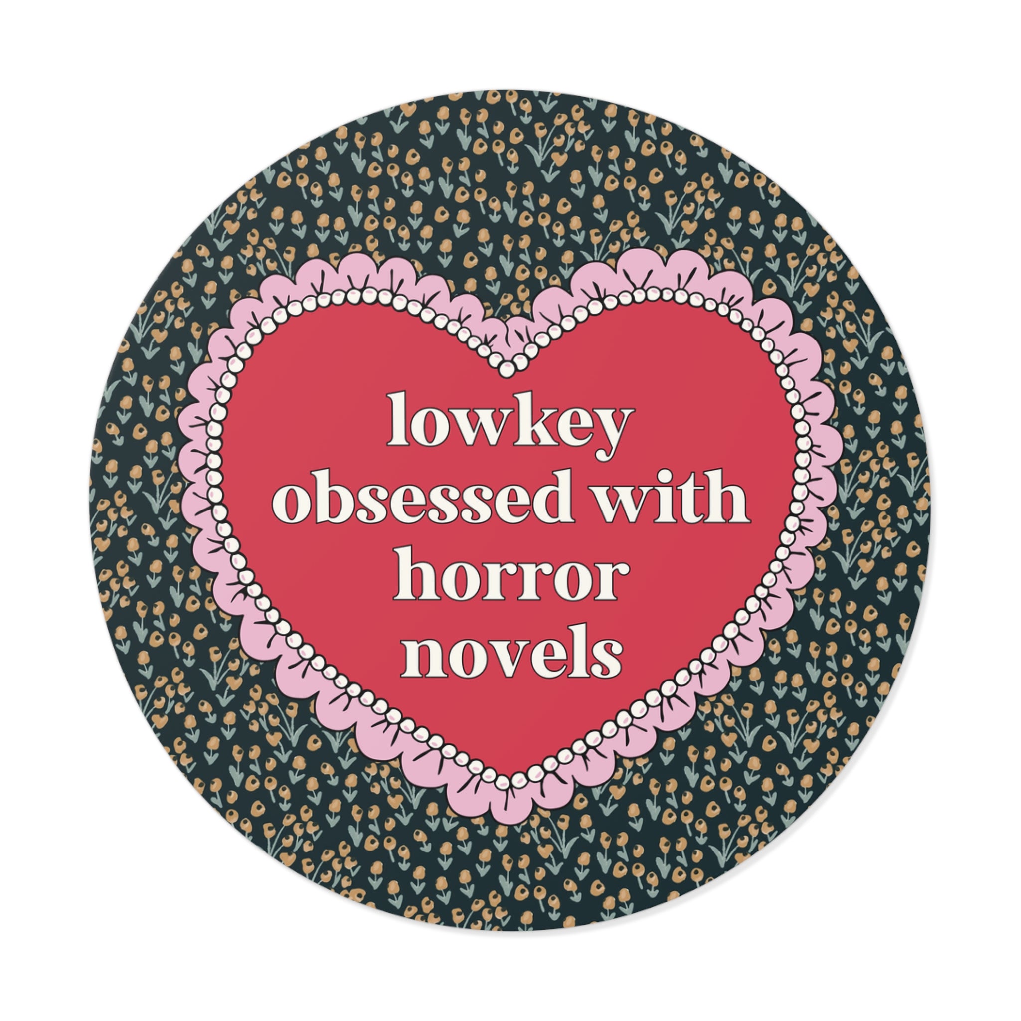 Lowkey Obsessed with Horror Novels Sticker