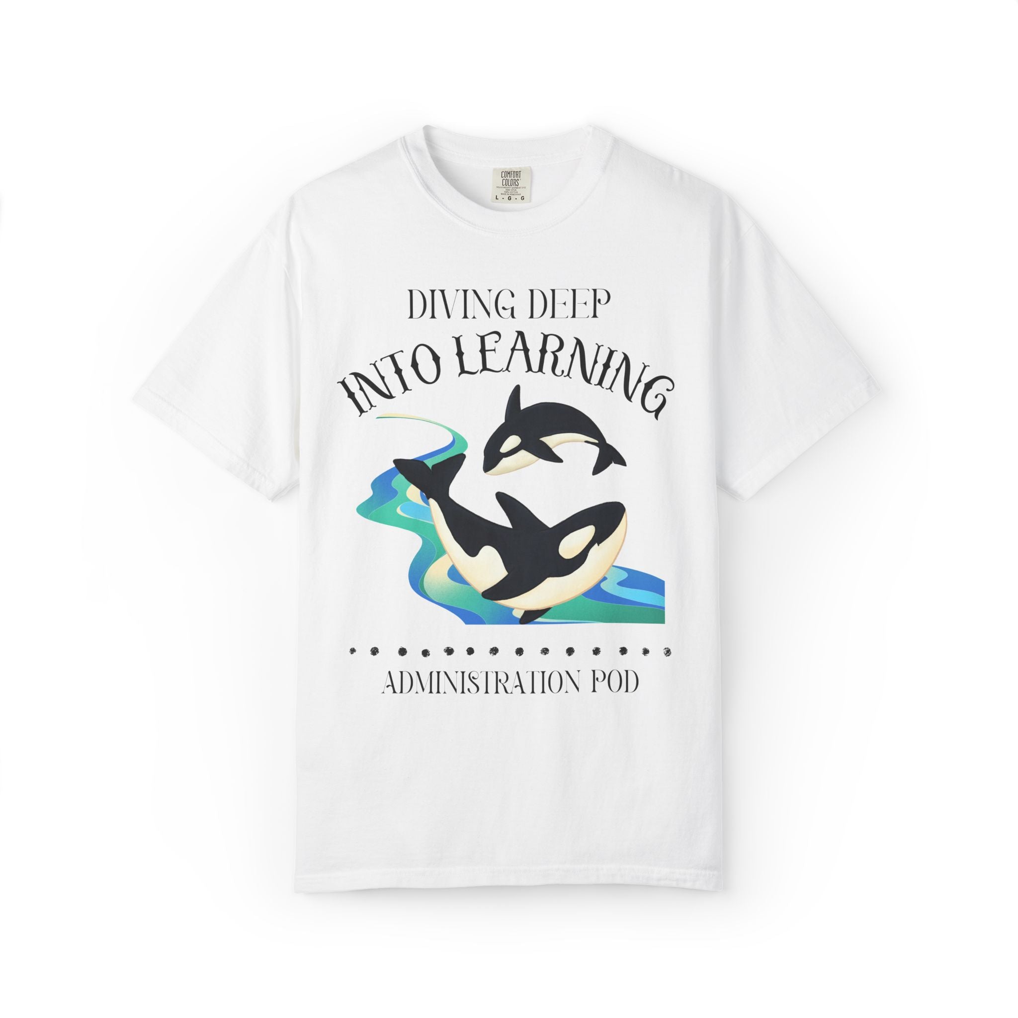 Whale Teacher Tee Shirt: Matching Animal Lover Orca Whale Tee for Elementary School Teachers and Office Staff, Grade Level Back to School T