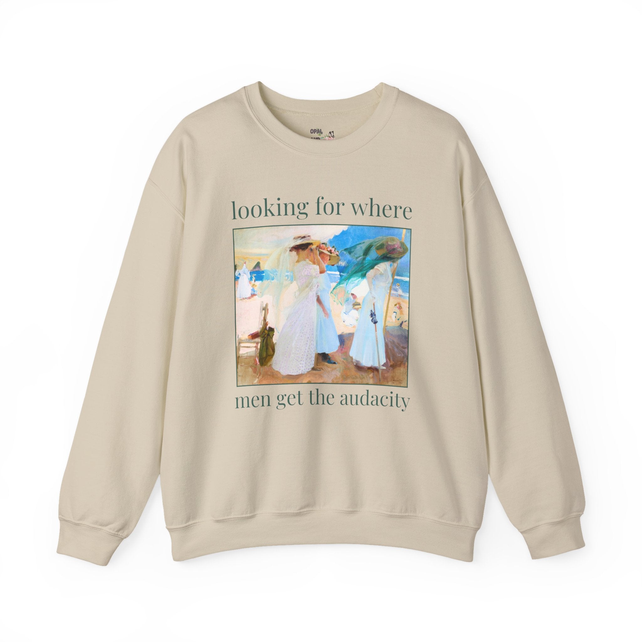 Looking for Where Men Get the Audacity Feminist Art History Lover Sweatshirt: 19th Century Impressionist Art Lover Gift, Women's Rights Gift