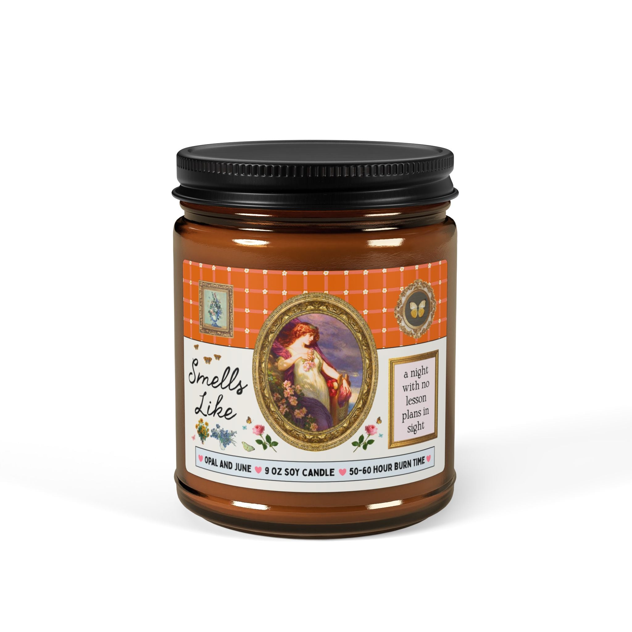 Smells Like a Night with No Lesson Plan in Sight: 9 Oz Soy Candle | Cute Teacher Appreciation Gift for Teacher Bestie, End of School Year Teacher Gift