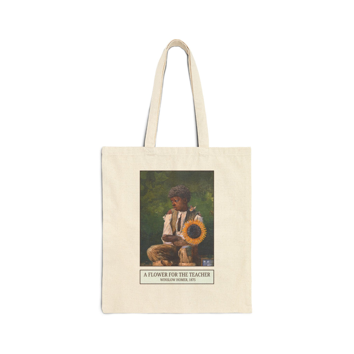 A Flower for the Teacher by Winslow Homer Tote Bag: American Art History or Museum Lover Gift for Teacher, 19th Century and Early 1900s US Painter