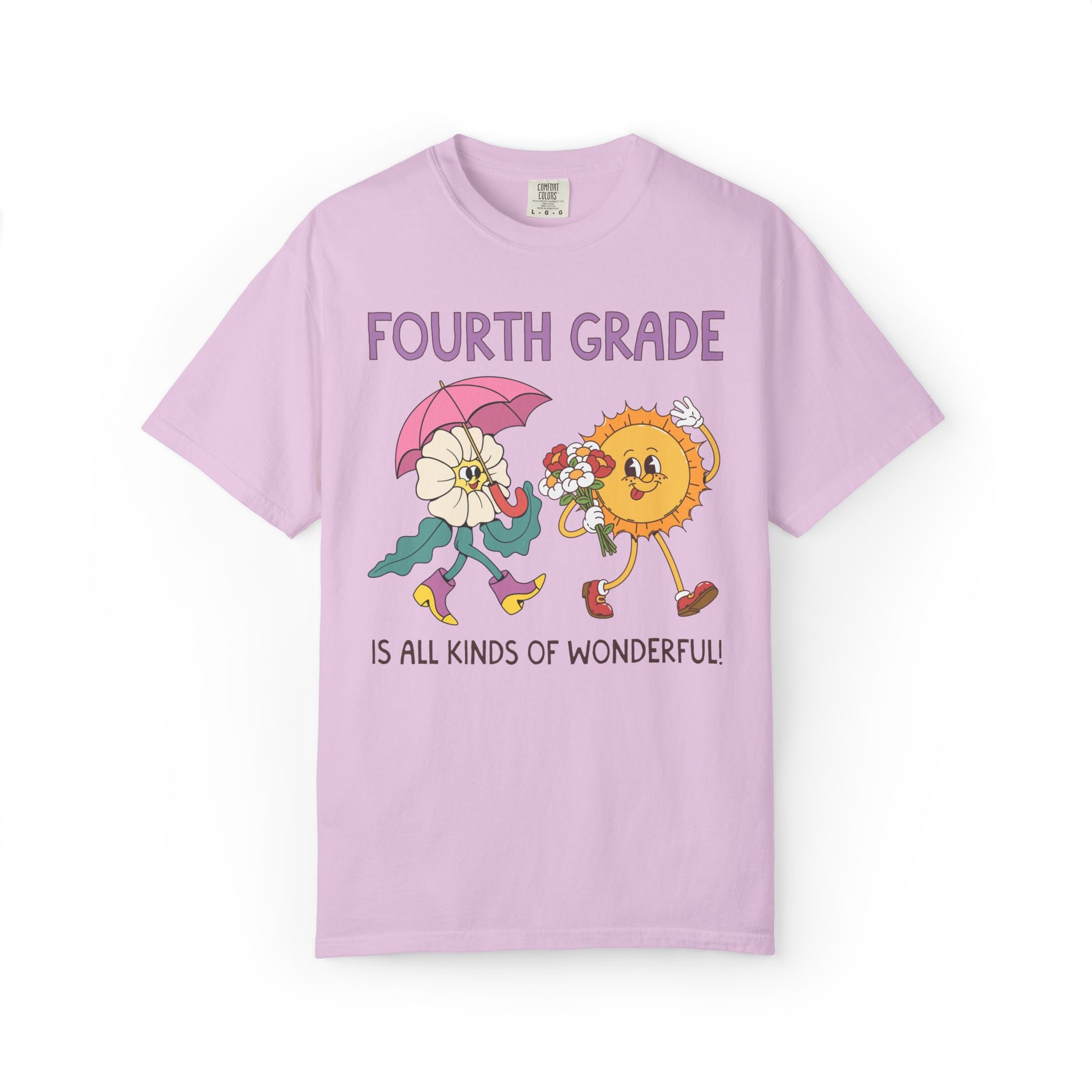 Fourth Grade is All Kinds of Wonderful Teacher Team Tee Shirt for Back to School: Cute New School Year T-Shirt, First Year Teacher or Para