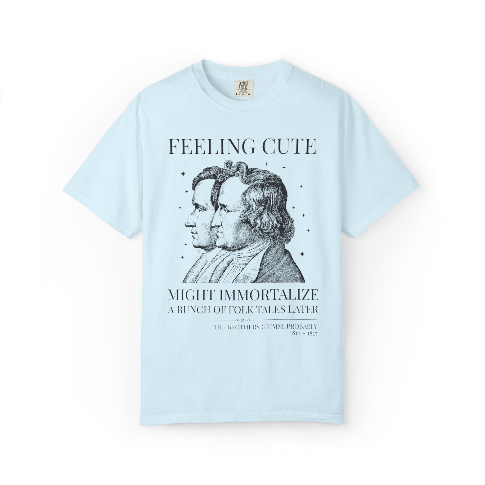 Brothers Grimm Bookish Fairy Tale Tee Shirt for Reader or Historian, 19th Century European Folklore Tee for Book Lover, Romance Writer