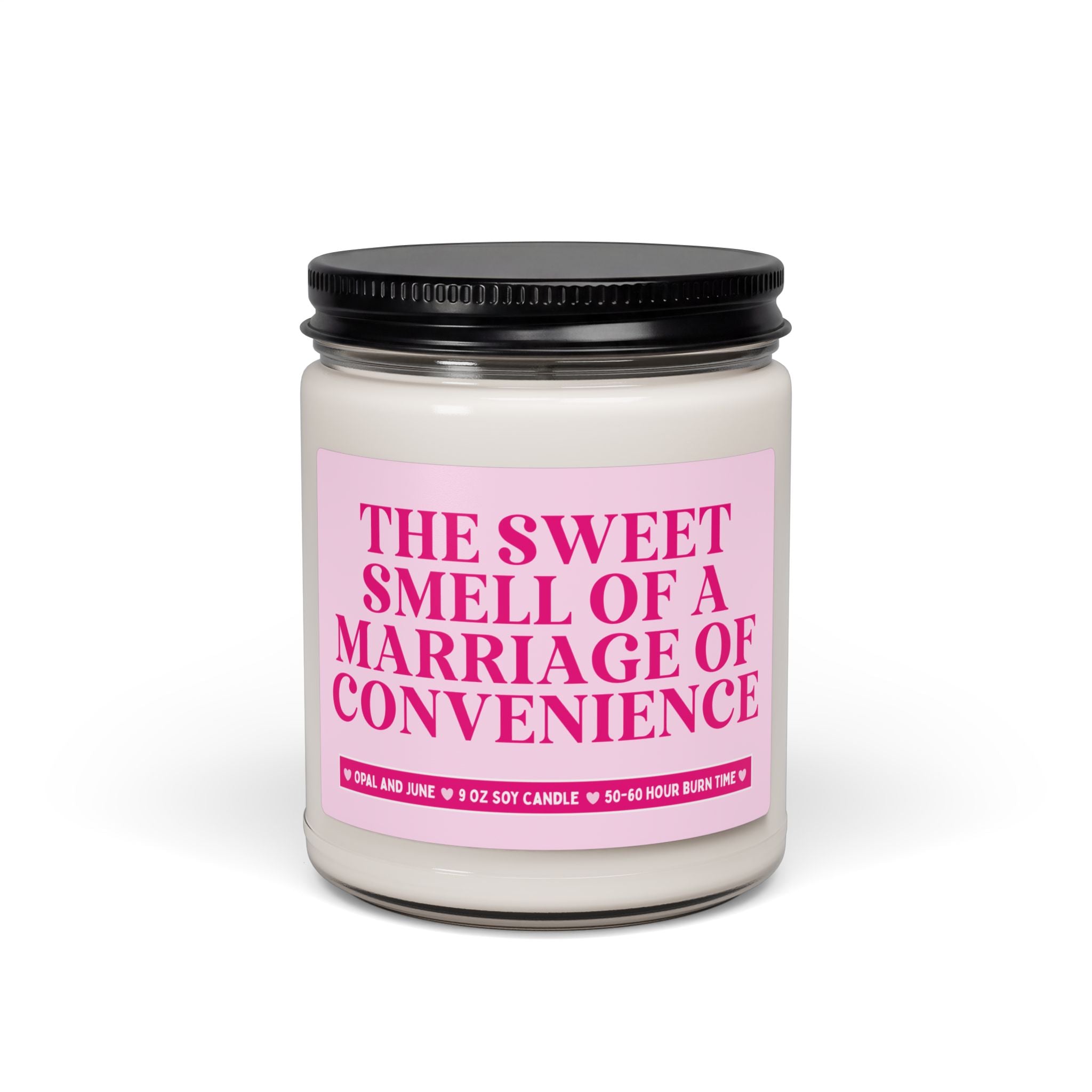 Marriage of Convenience Romance Reader Book Lover Gift: The Sweet Smell of Marriage of Convenience, Bookish Romance Tropes 9 Oz Soy Candle