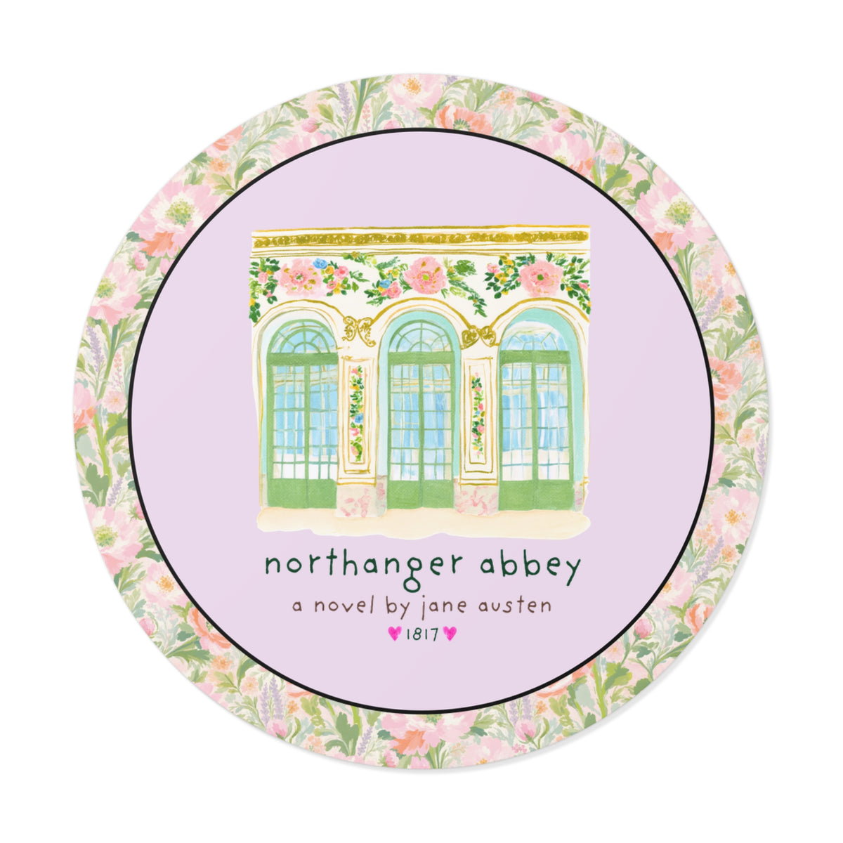 Northanger Abbey: A Novel by Jane Austen Book Lover Sticker, Cute Bookish Sticker for Classic Literature Reader or Bookworm