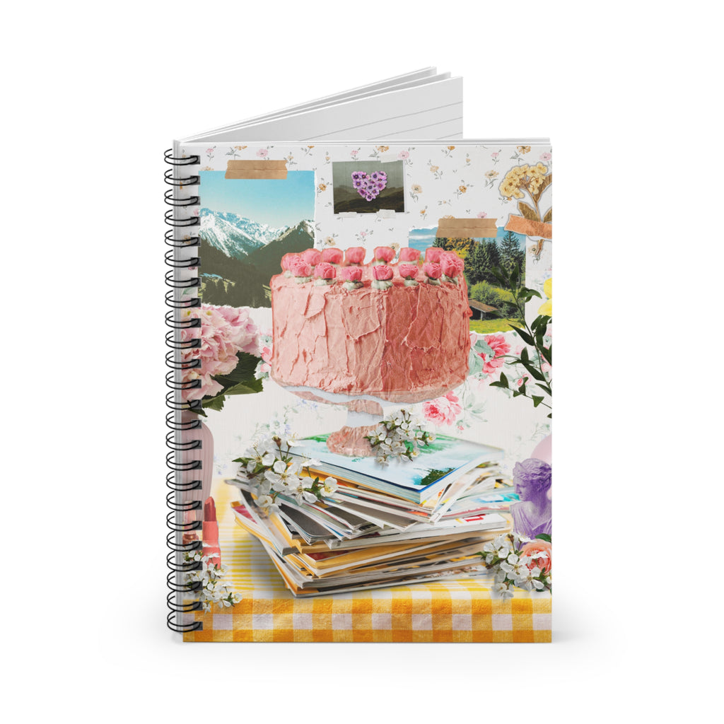 Funny Collage Cake Notebook for Creative: Cute Spiral Notebook