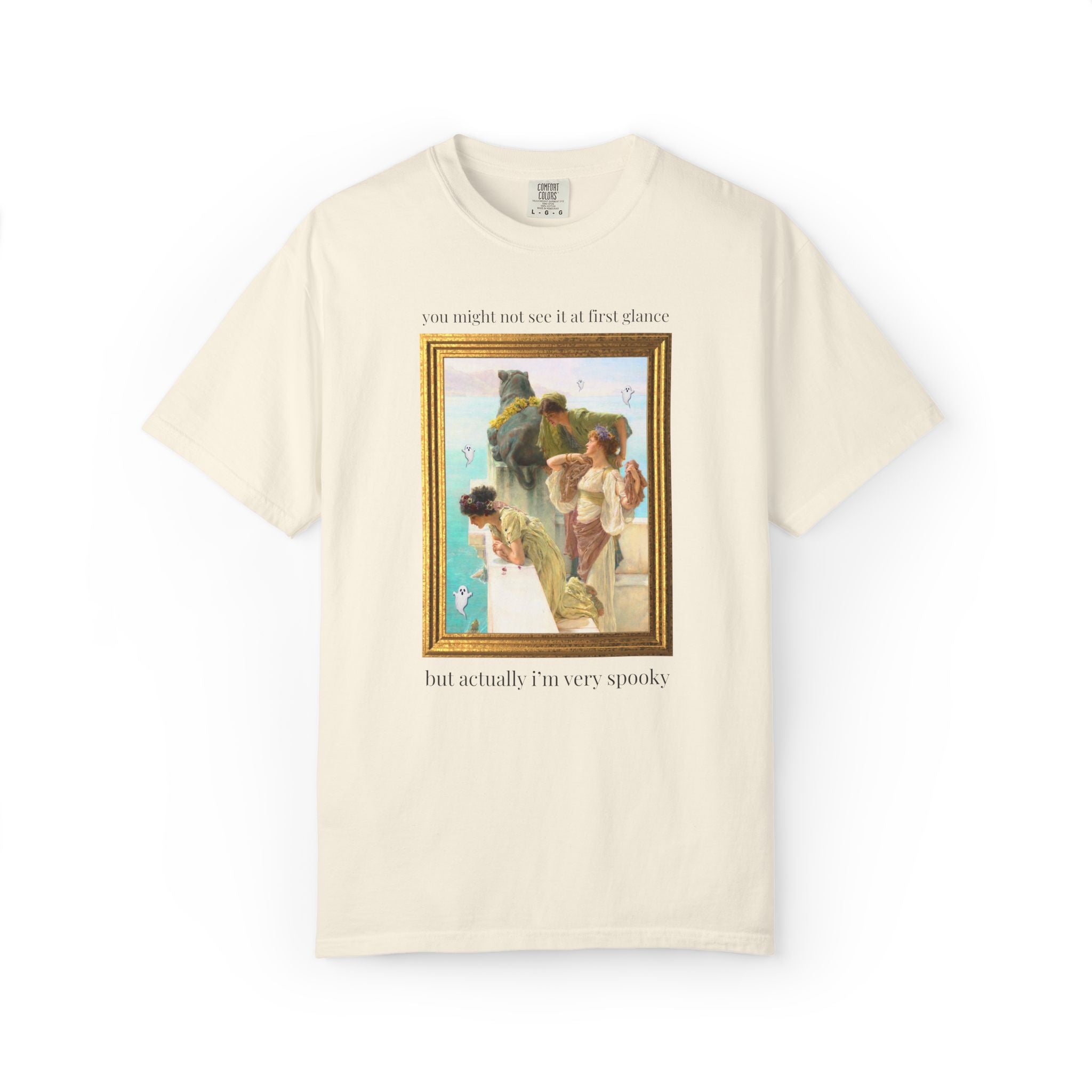 Spooky Halloween Art History Tee Shirt: Famous Painting by Lawrence Alma-Tadema, 19th Century Art History, Funny Spooky Season Ghost Tee