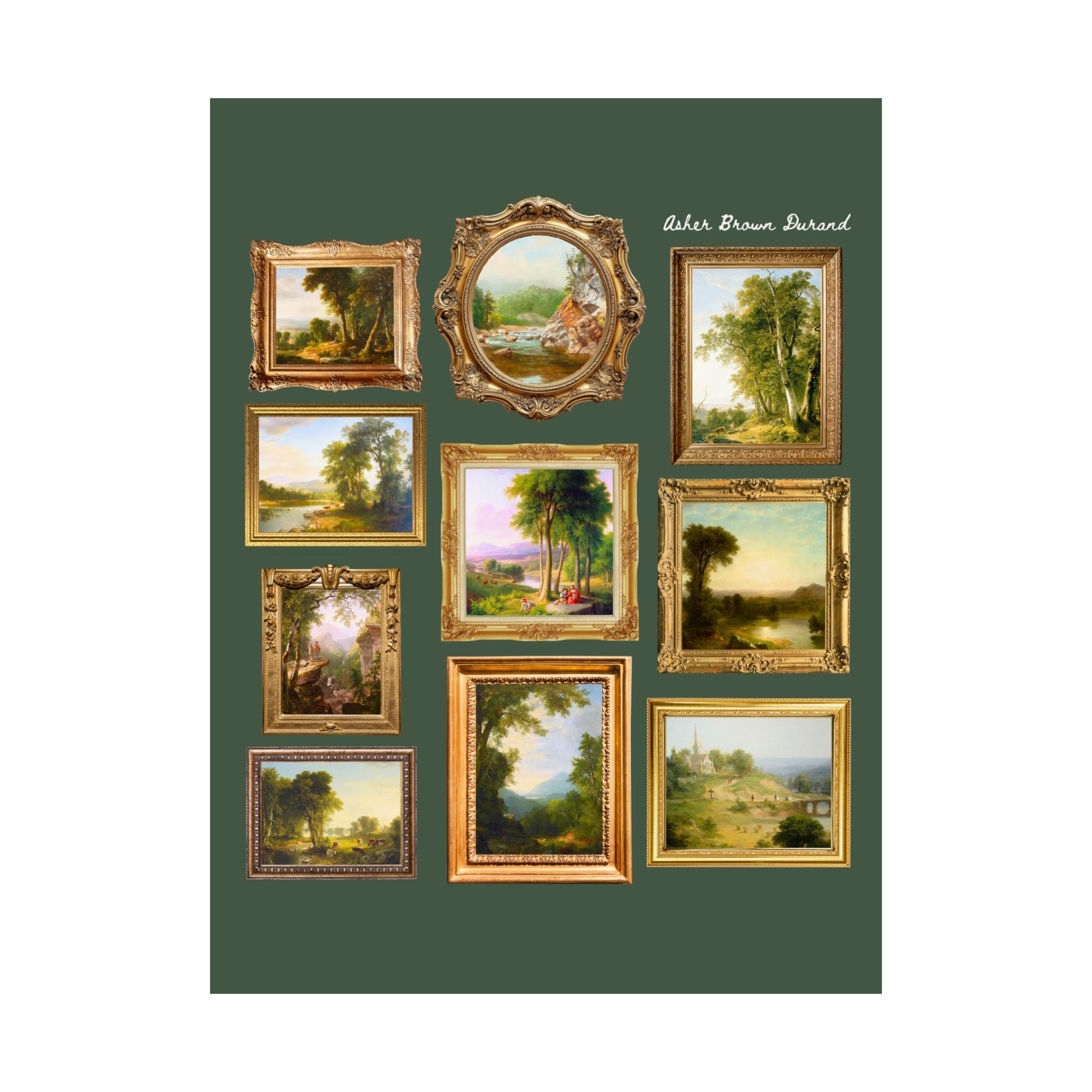 Asher Brown Durand Art History Lover Poster Print: Famous Paintings, History of Hudson River School Art Movement, Famous American Landscapes