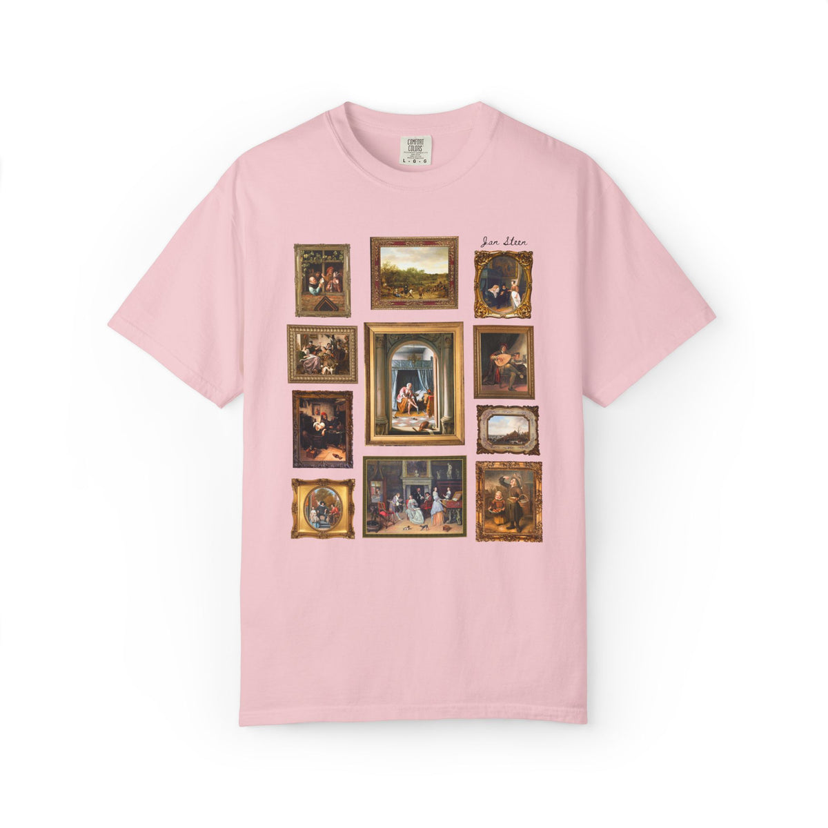 Jan Steen Dutch Golden Age Art History Buff Tee Shirt for European Art Historian or Humanities Teacher, Woman at Her Toilet Famous Painting