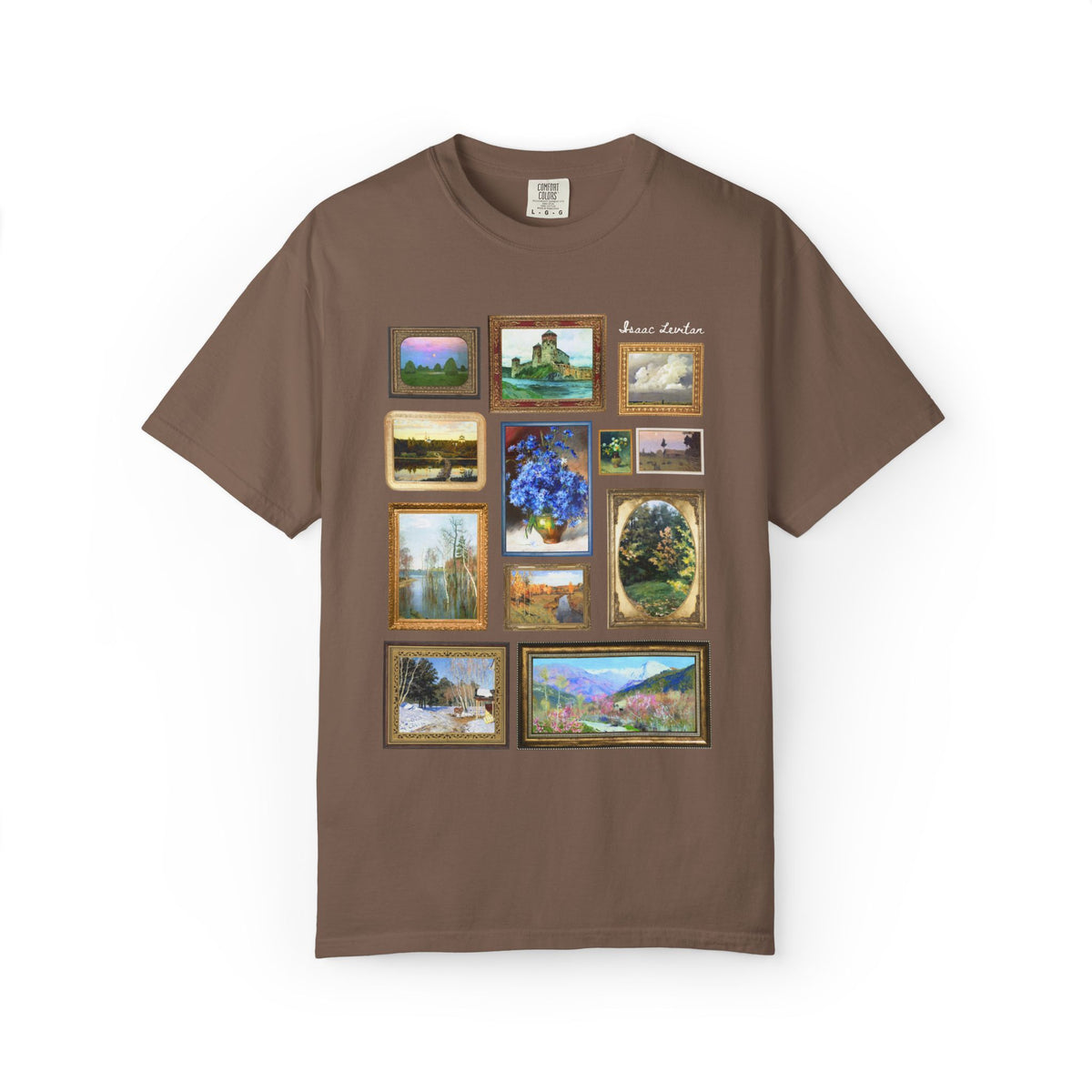 Isaac Levitan Art History Buff Tee Shirt with Famous Paintings, Colorful Realism Impressionism 19th Century Art Movement History