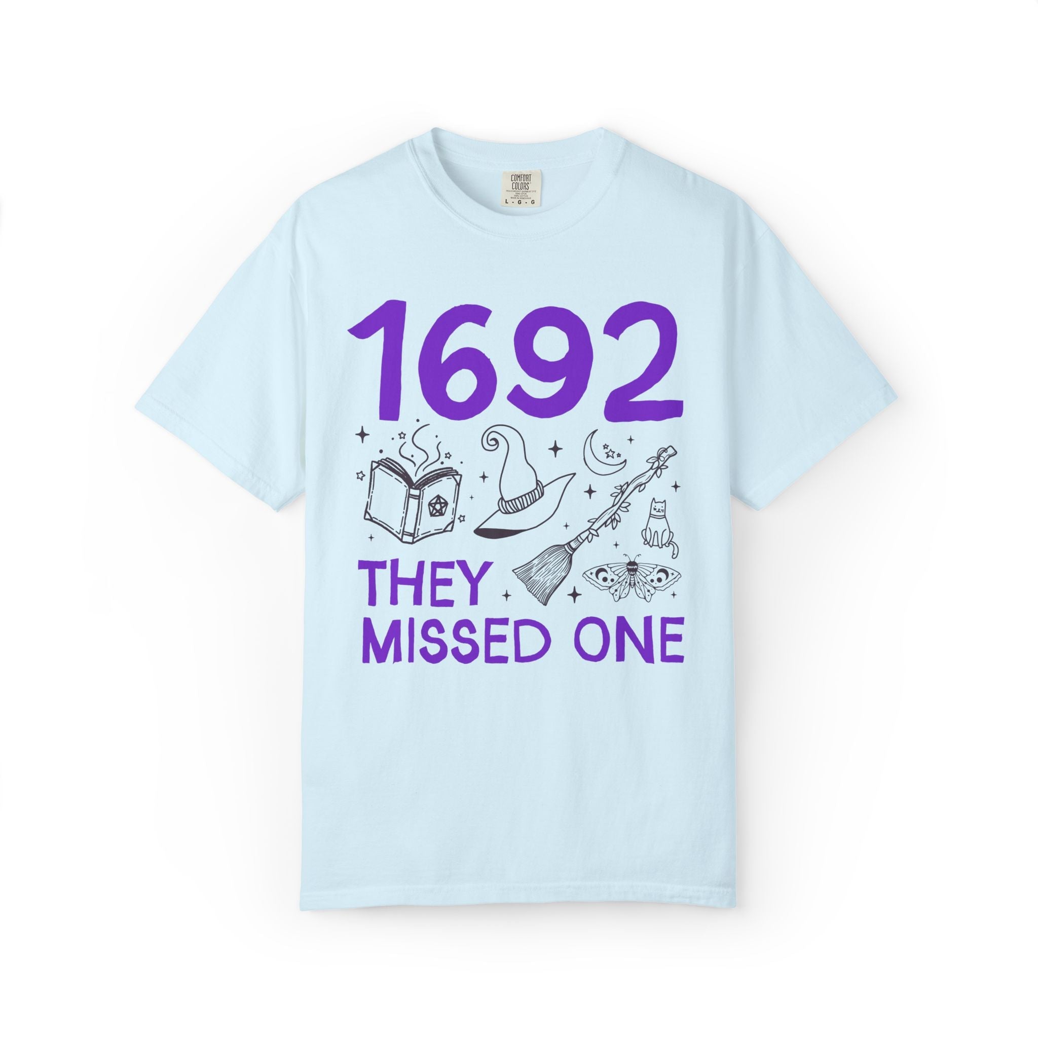 1692 They Missed One Salem Witch Trials History Buff Tee Shirt, Spooky History T-Shirt for Halloween, Goblincore Fall Women's History Tee - Opal and June