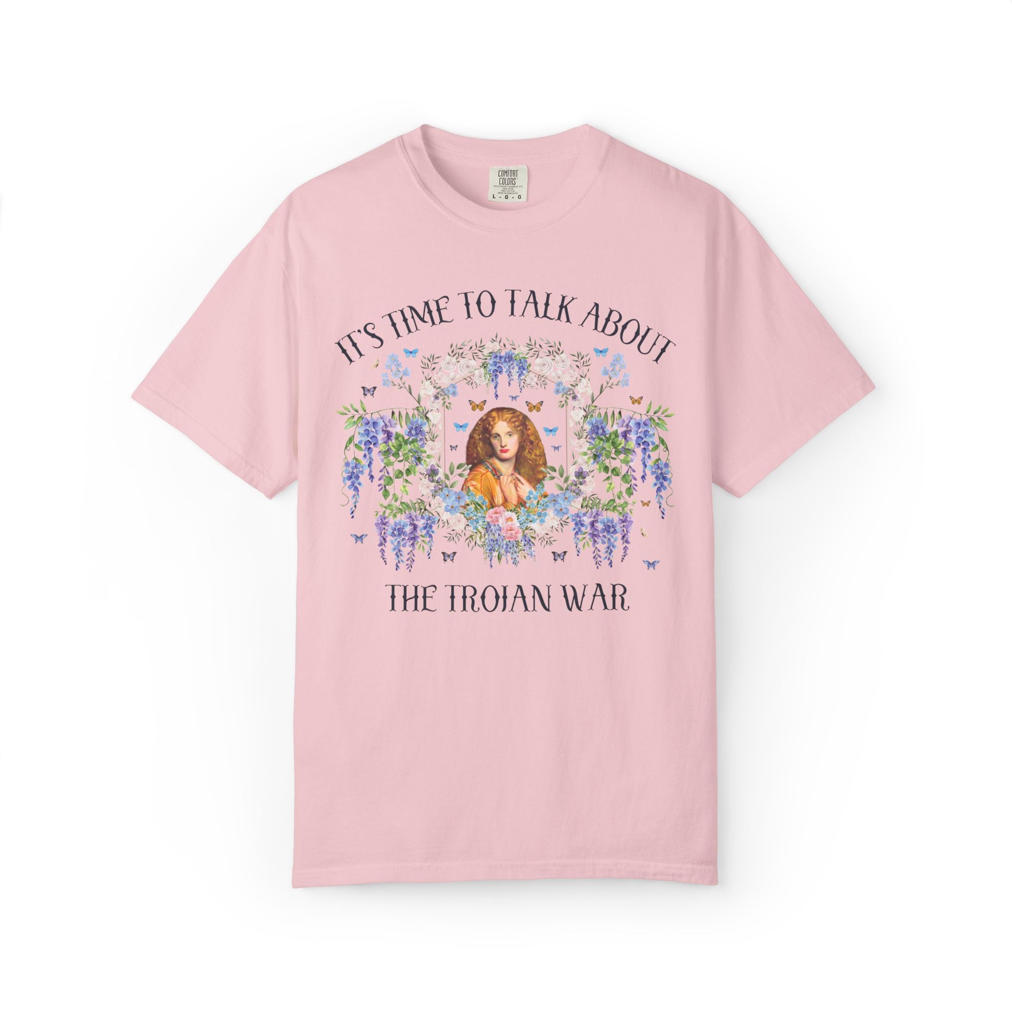 The Trojan War Art History Buff T-Shirt with Famous Painting of Helen of Troy, Colorful Greek Mythology History Lover Gift, Ancient History