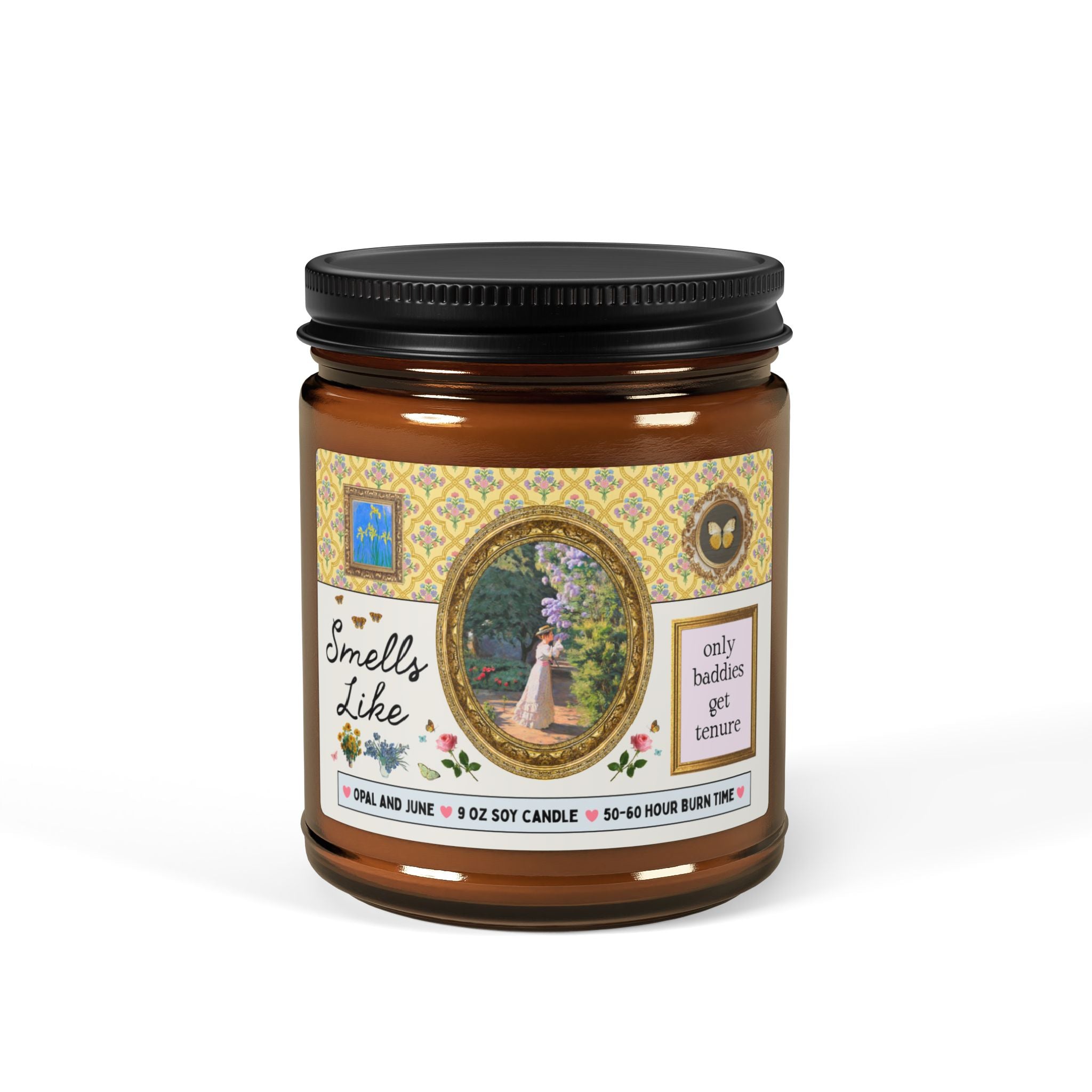 Smells Like Only Baddies Get Tenure: 9 Oz Soy Candle for College Professor with Tenure, Funny Thank You Gift for Professor