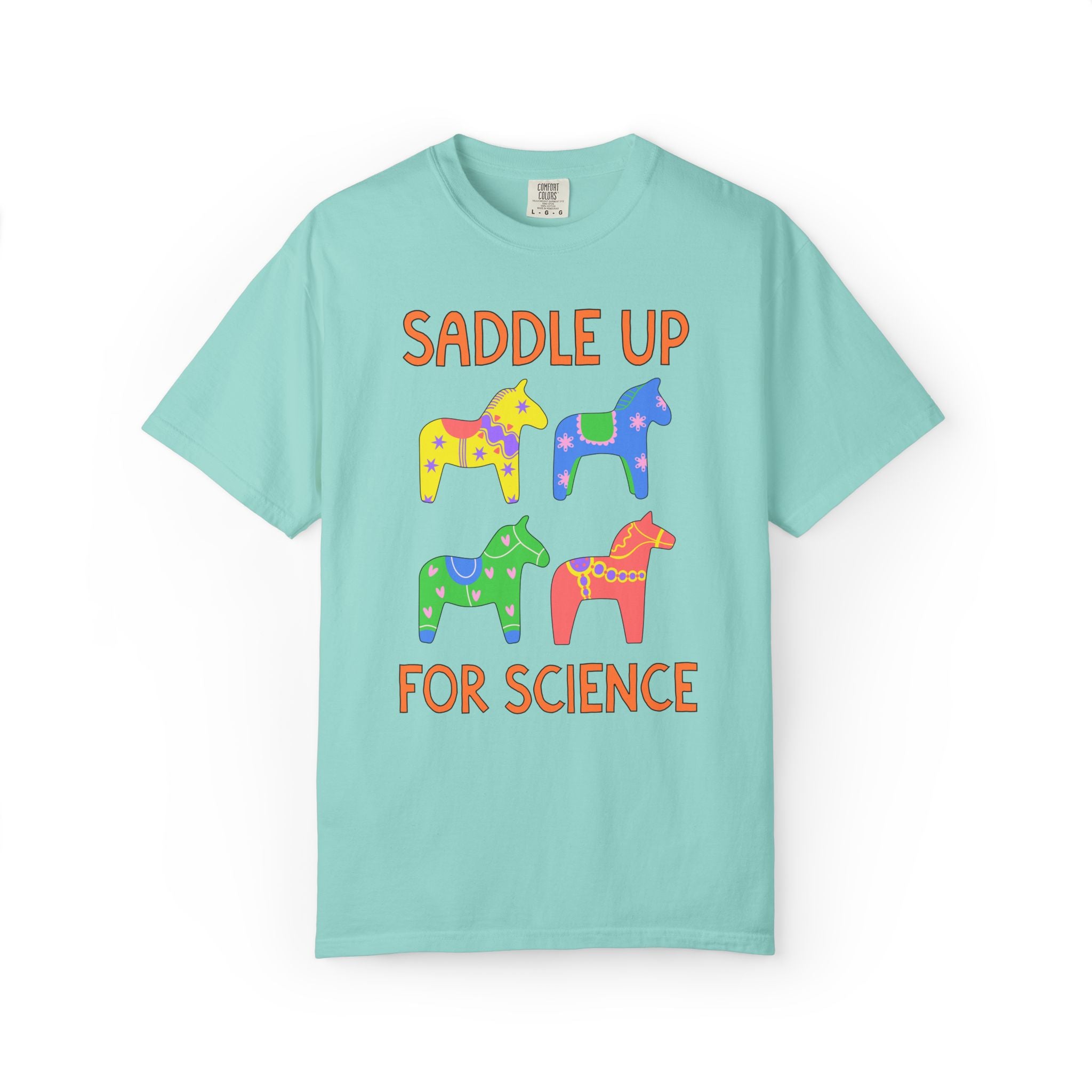 Saddle Up for Science: Cute Science Teacher, Matching Science Department Shirt, Silly Dreamcore Aesthetic Tee with Horses, New Teacher Gift