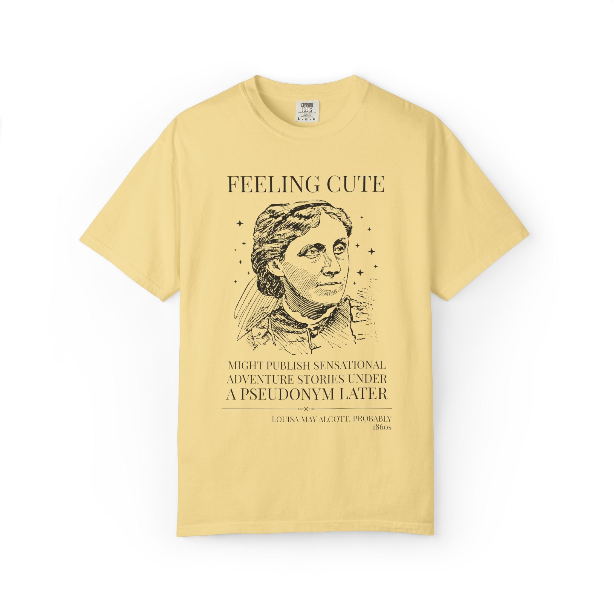 Louisa May Alcott Book Lover Tee Shirt, Bookish American History Buff T-Shirt for Fantasy Adventure Reader, Classic Literature Librarian Tee