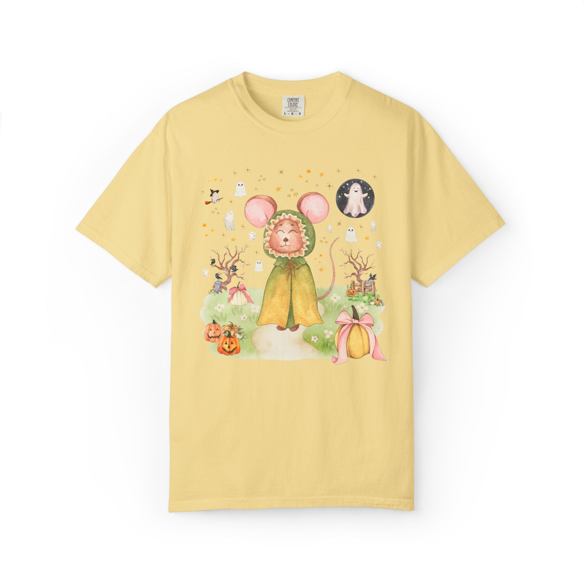 Spooky Season Mouse T-Shirt for Animal Lover, Silly Goblincore Halloween Tee Shirt for Teacher or Mom, 90s Aesthetic Goblincore Fall Tee