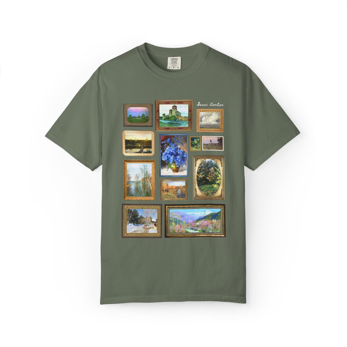 Isaac Levitan Art History Buff Tee Shirt with Famous Paintings, Colorful Realism Impressionism 19th Century Art Movement History