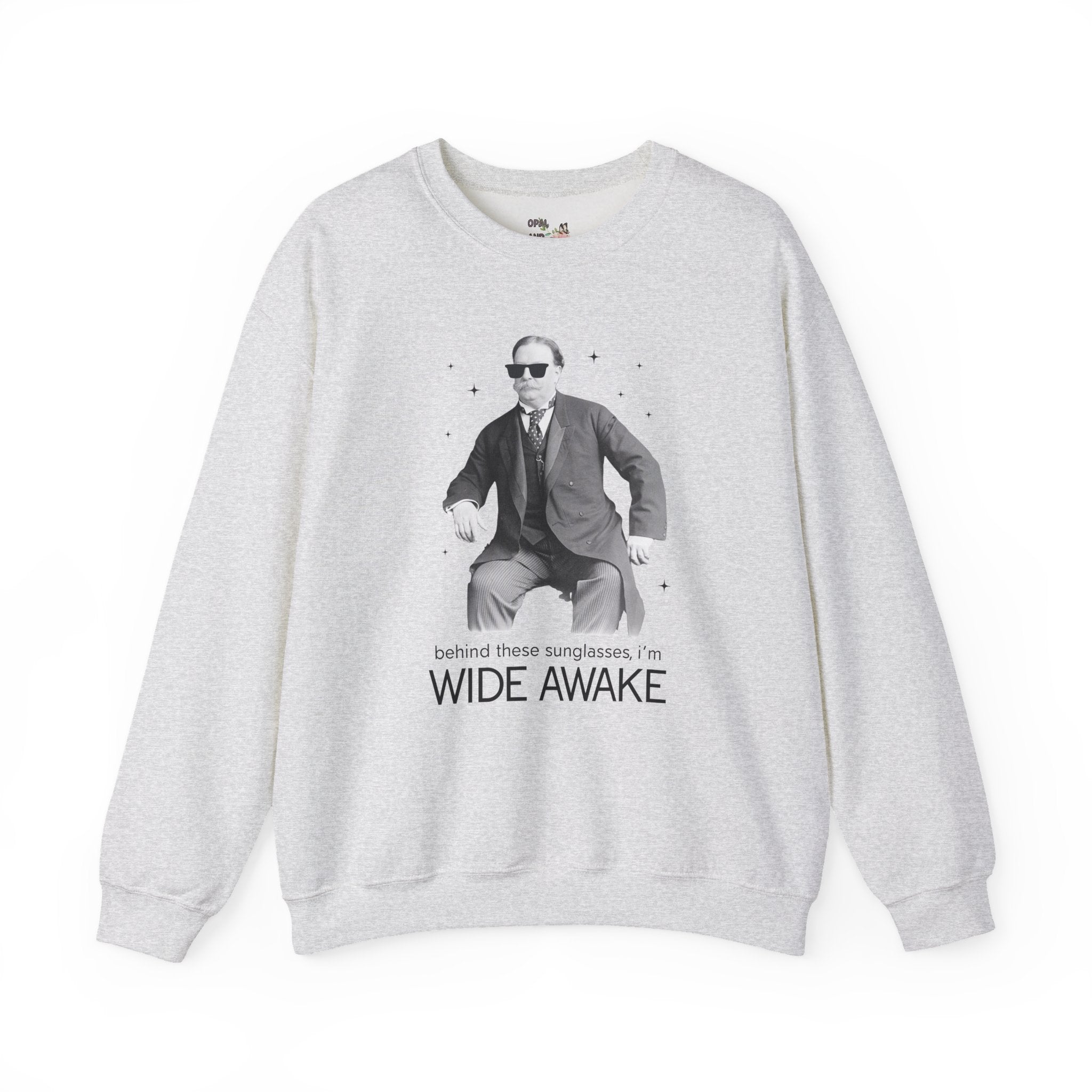 William Howard Taft American History Buff Sweatshirt for Historian Who Loves Napping, Silly Early 1900s US President Crewneck with Stars