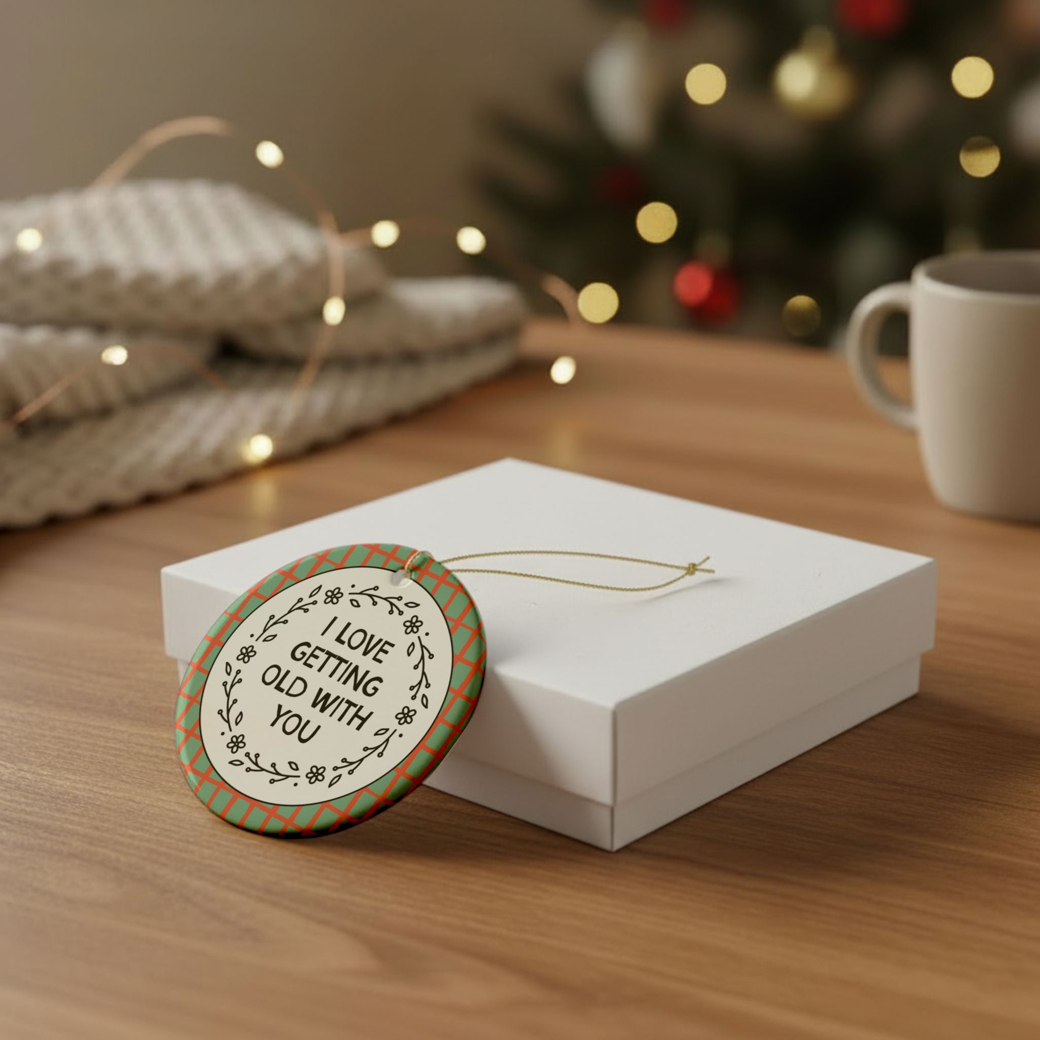 Ornament for Spouse: I Love Getting Old with You | Sweet Holiday Ornament for Husband or Wife, Gift from Husband, 11th or 23rd Wedding Anniversary