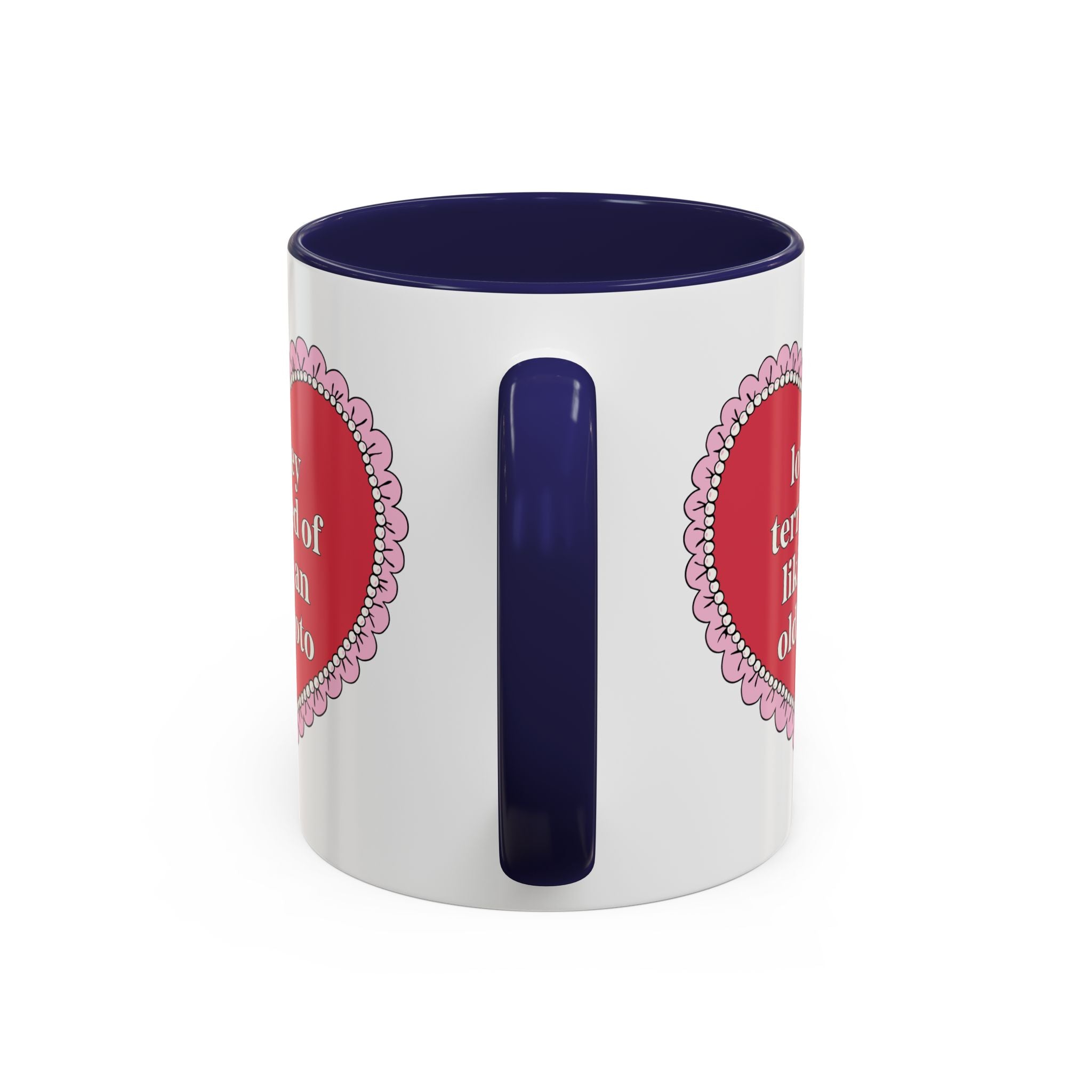 Lowkey Terrified of Liking an Old Photo Coffee Mug: Funny and Cute Birthday Gift for Teen Daughter or Friend, Chaotic Unhinged Present