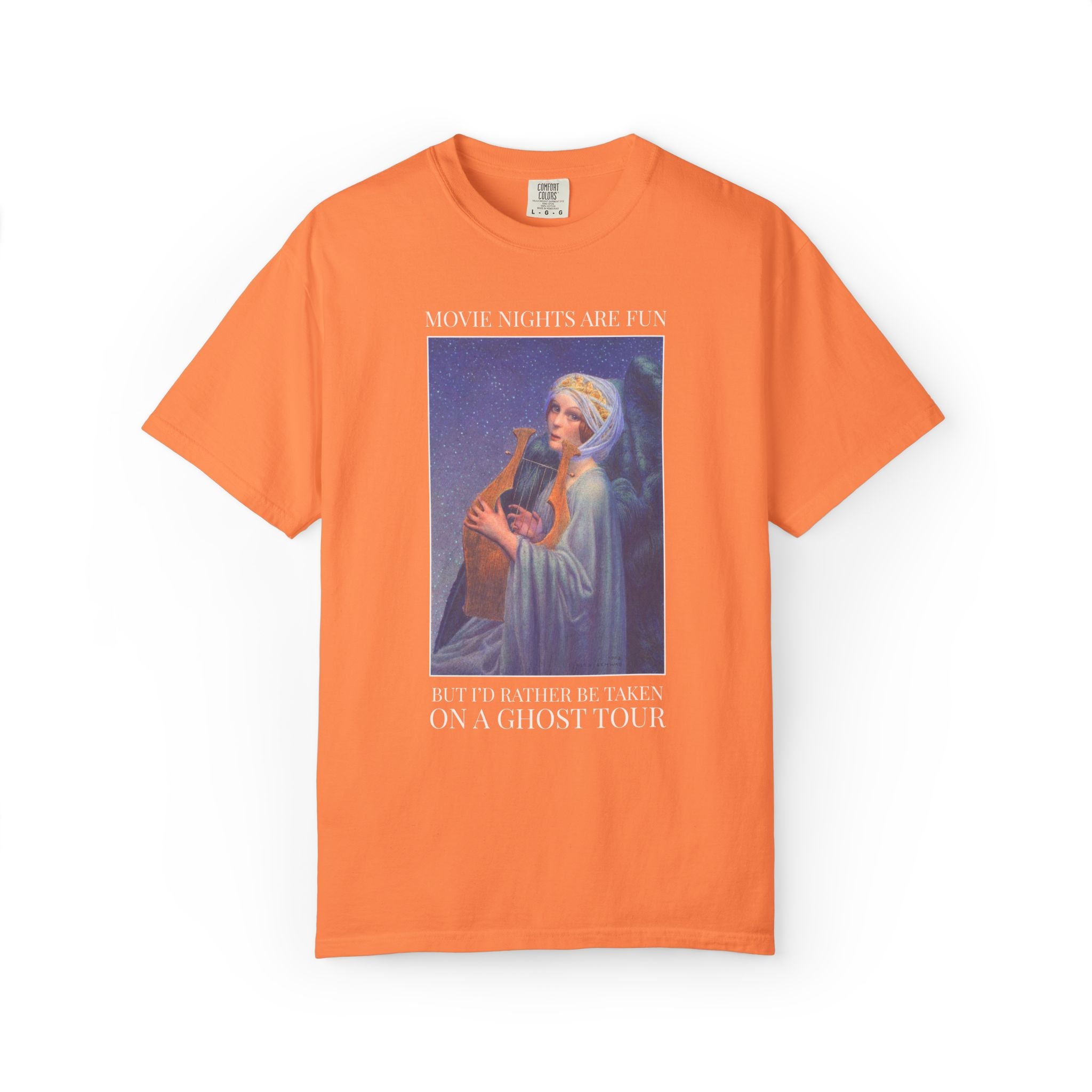 Spooky Season Art History Buff Tee Shirt for Friend Who Loves Ghost Tours, Spooky History Lover Gift, Colorful Halloween Ghost Lover Tee