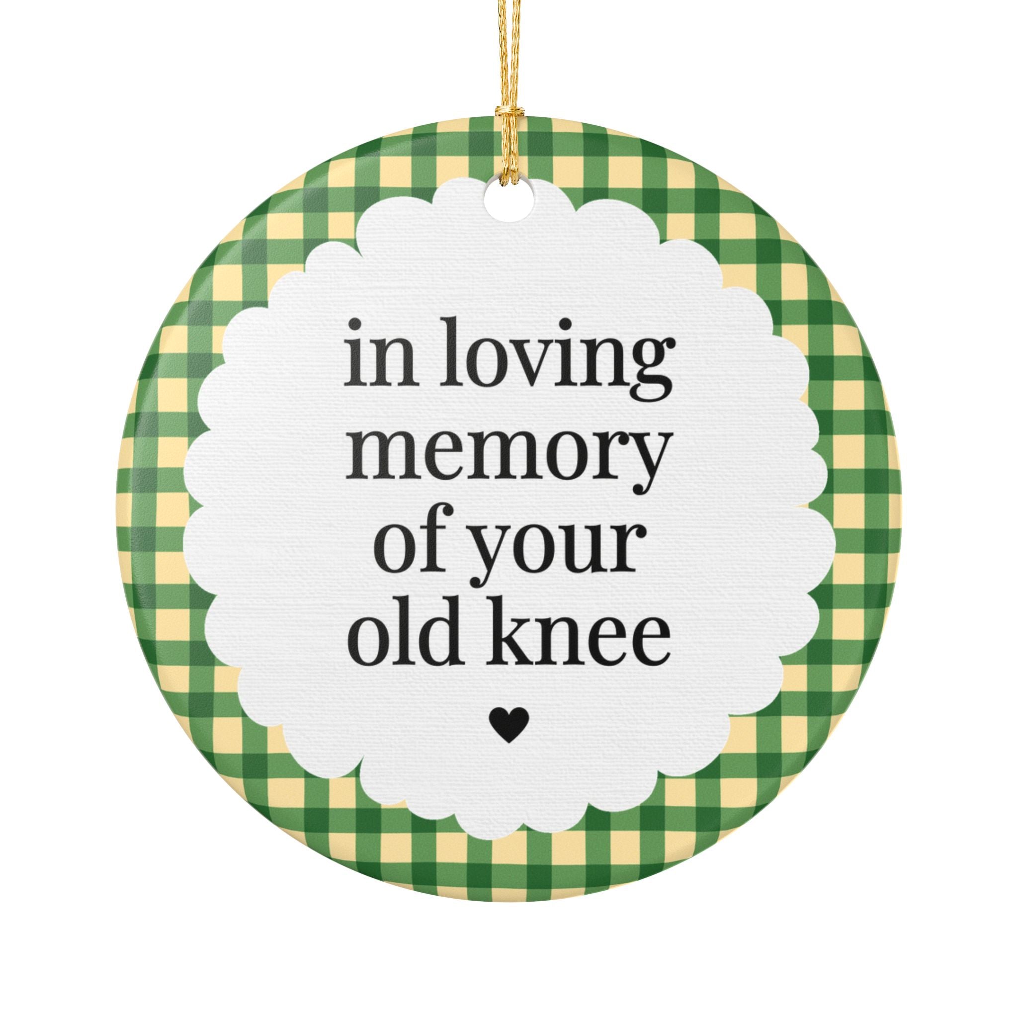 Funny Knee Surgery Gift for Friend or Sibling Who Had Knee Surgery: In Loving Memory of Your Old Knee, Cute Post Surgery Xmas Ornament from Doctor