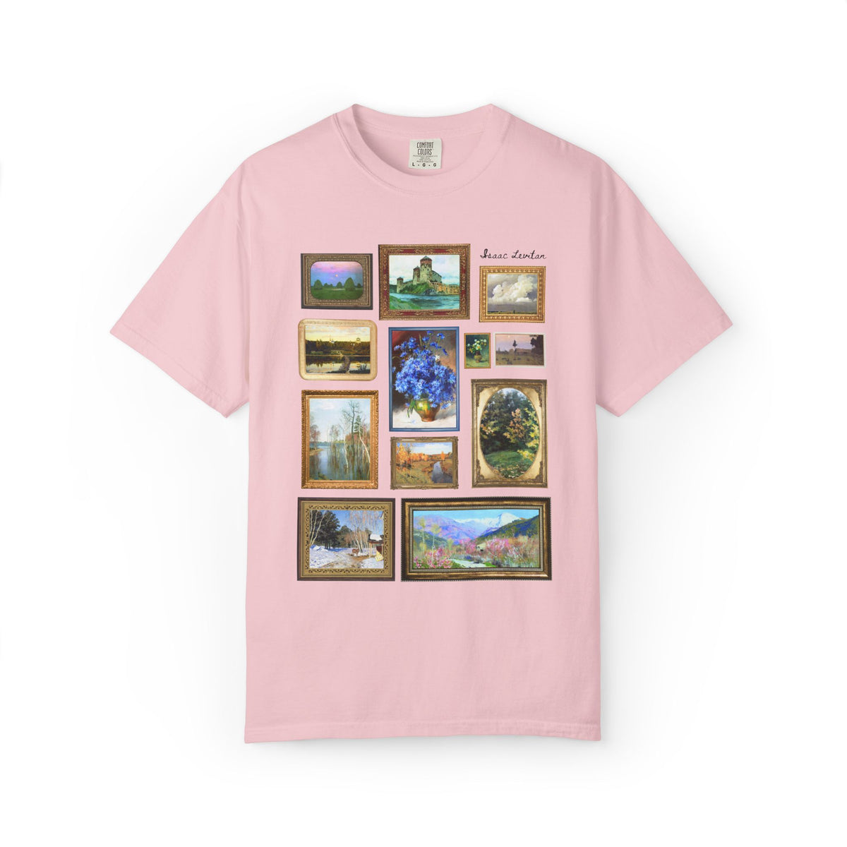 Isaac Levitan Art History Buff Tee Shirt with Famous Paintings, Colorful Realism Impressionism 19th Century Art Movement History