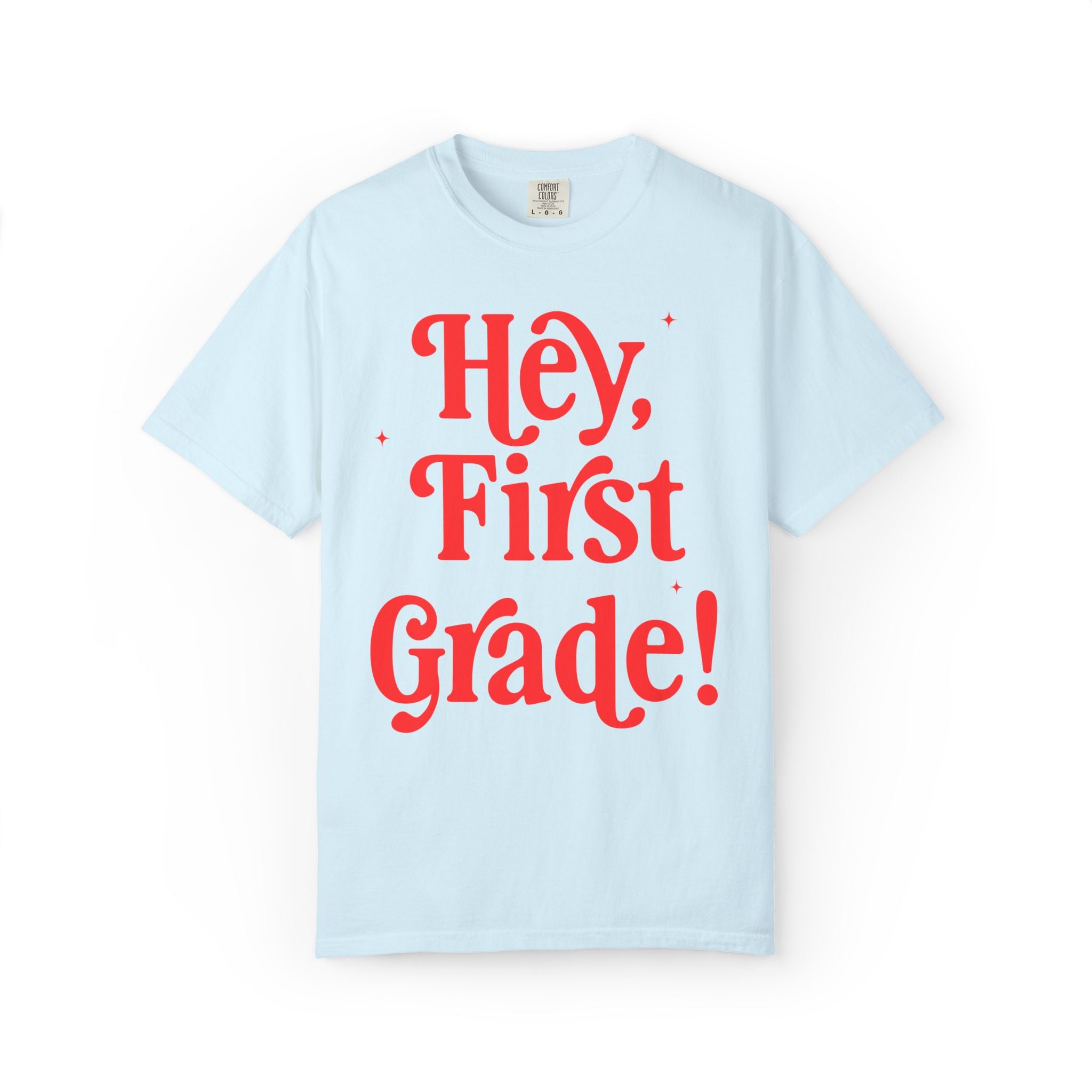 Hey First Grade Back to School Matching Teacher T-Shirt, Cute First Grade Teacher Team or First Grade Team Tee, Paraprofessional Gift