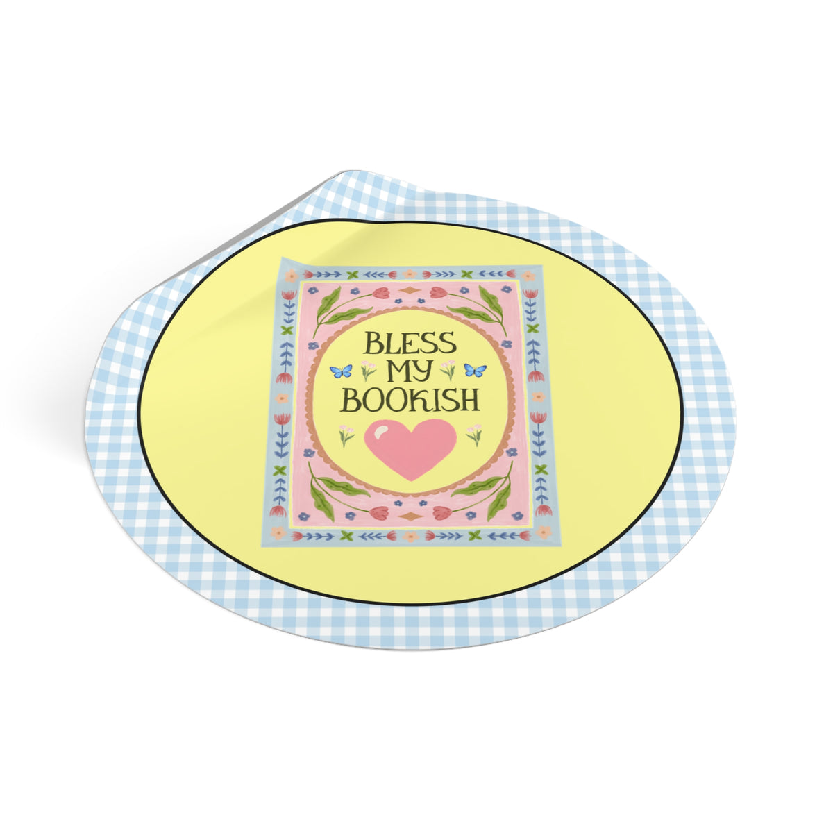 Bless My Bookish Heart Book Lover Sticker for Romance Reader or Classic Literature Bookworm, Cute School Librarian or Fantasy Reader Gift