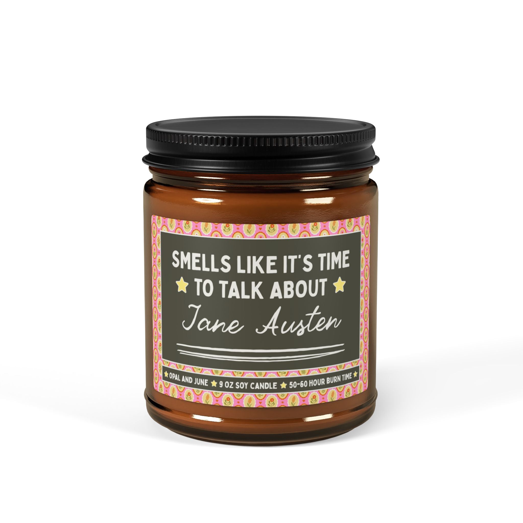 Smells Like it's Time to Talk About Jane Austen: 9 Oz Soy Candle | Cute Book Lover Gift for Reader Who Loves Classic Literature and Historical Romance