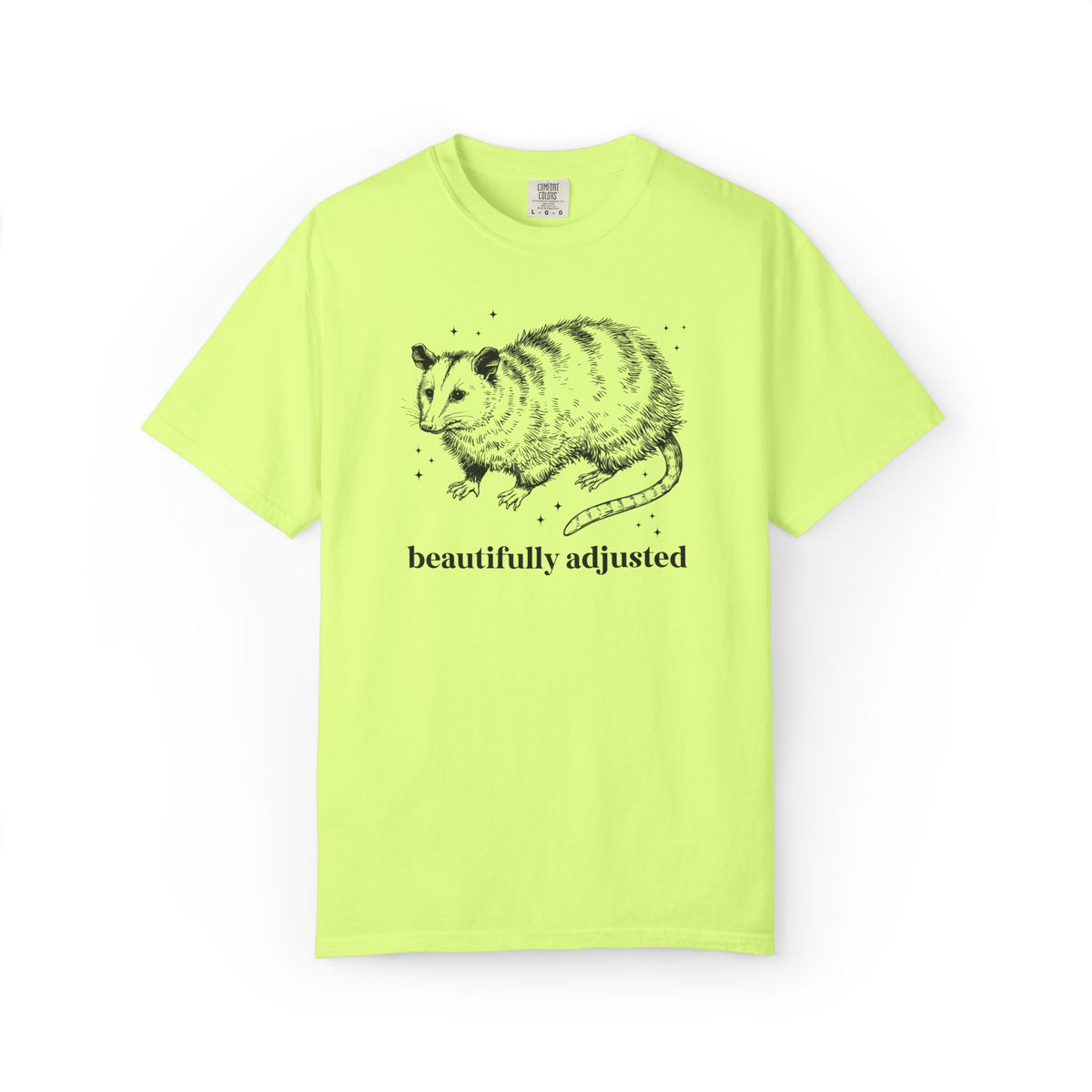 Beautifully Adjusted Animal Lover T-Shirt for Friend Who Loves Opossums or Possums, Silly Anxious Introvert Tee for Chronic Overthinker