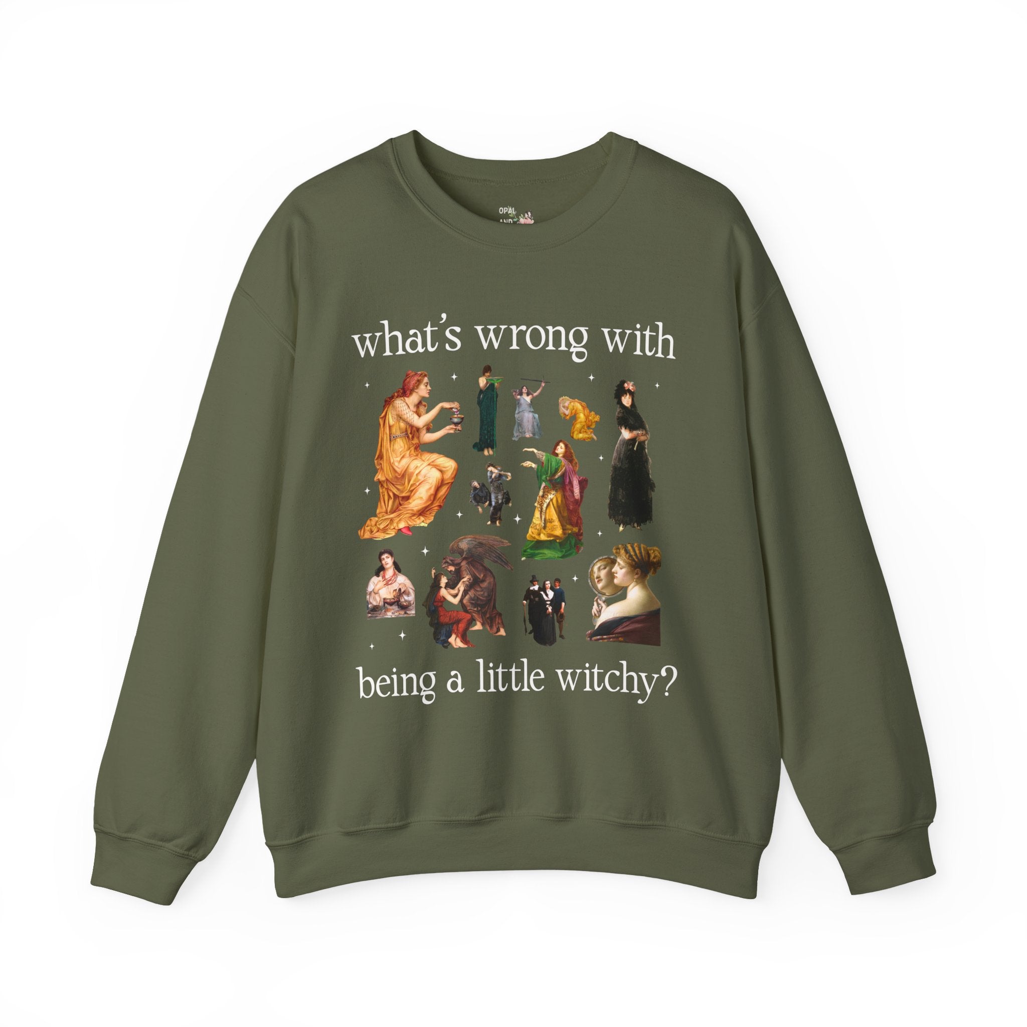 Witch Art History Lover Sweatshirt, Famous Paintings, Pre-Raphaelite and 19th Century Art Historian Crewneck for Halloween or Spooky Season