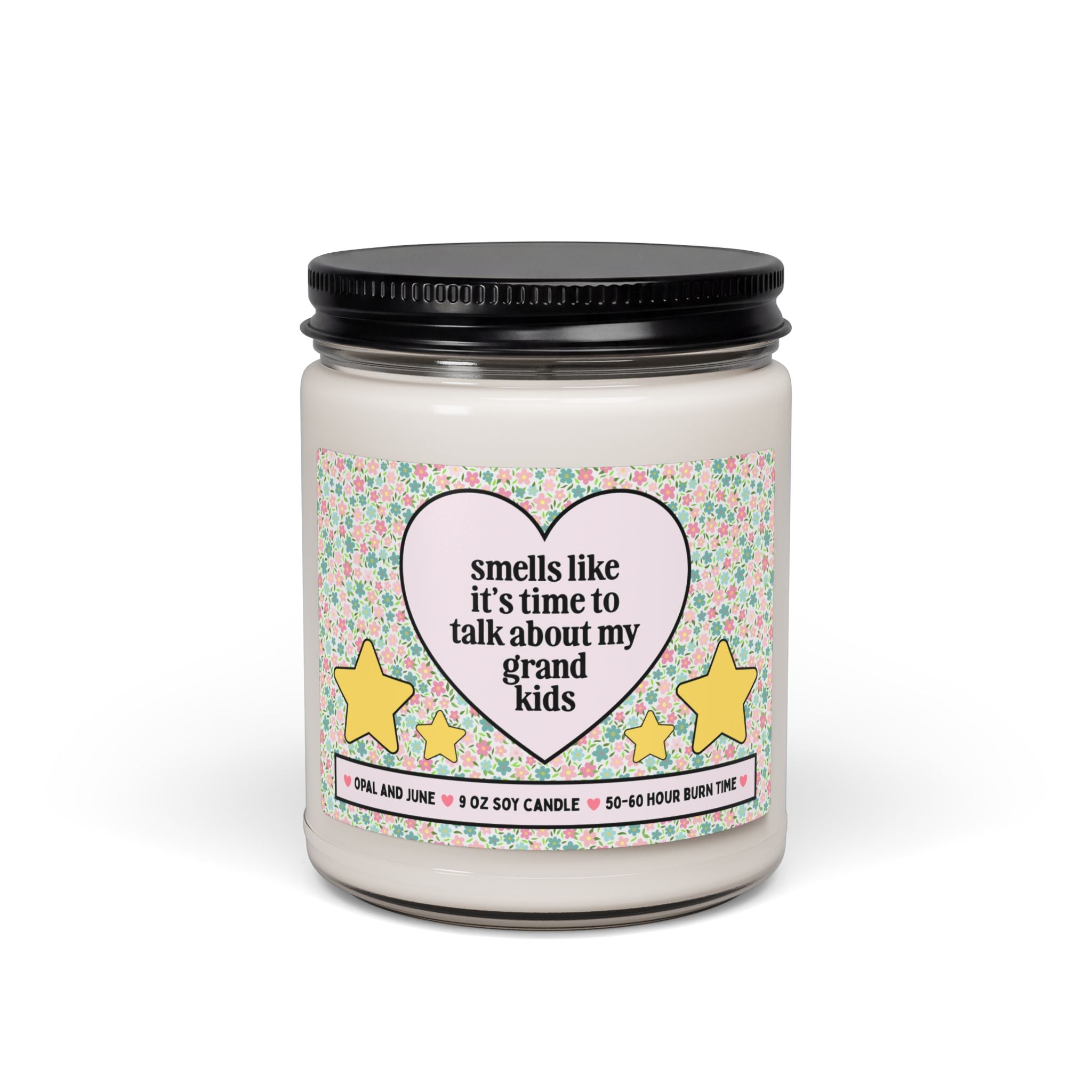 Smells Like It's Time to Talk About My Grandkids: 9 Oz Soy Candle for Future Grandparent or Mimi, Silly Pregnancy Announcement Gift for Mom