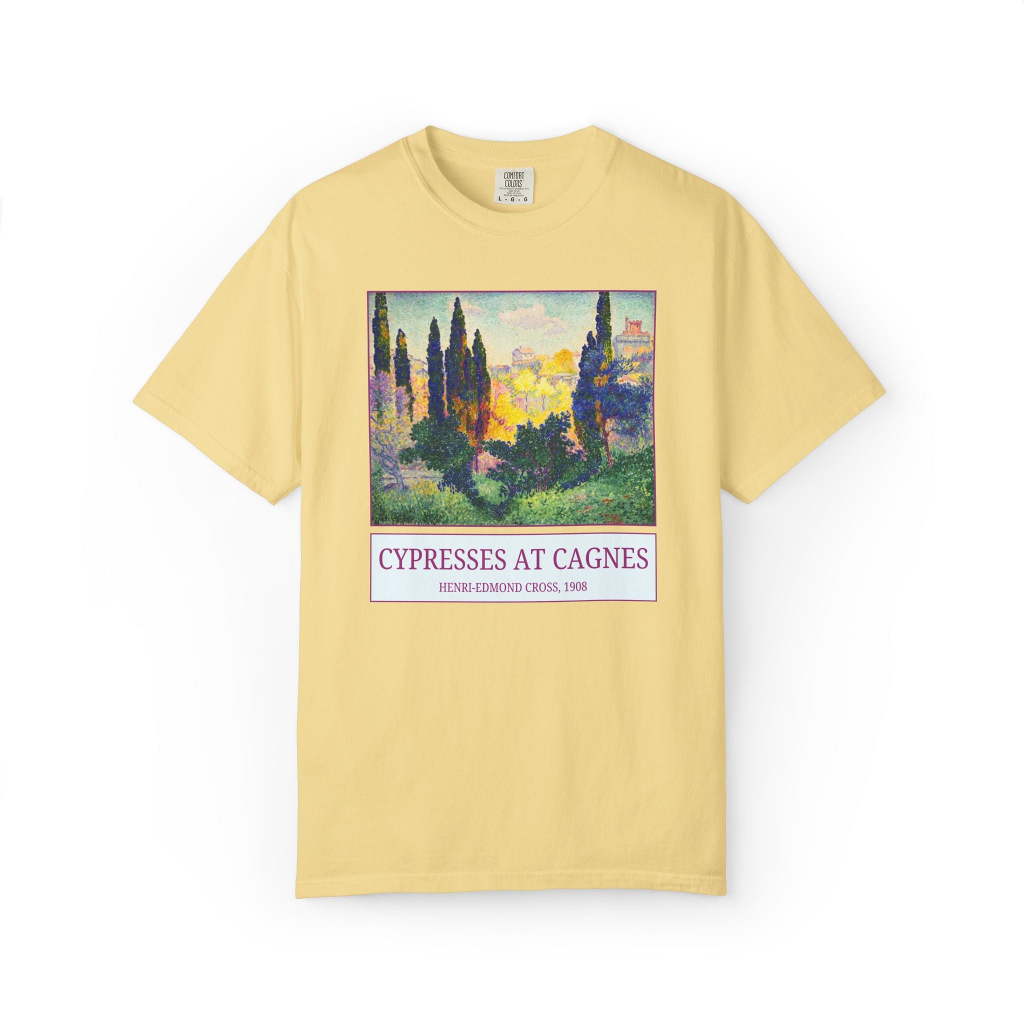Cypresses at Cagnes by Henri-Edmond Cross Neo-Impressionism and Pointillism Art History Buff Tee Shirt, Famous Painting, French Art History