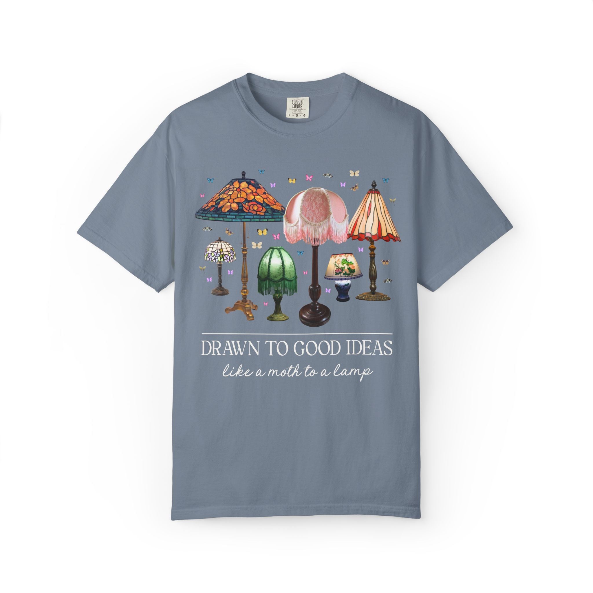 Insect Lover Entomologist or Science Teacher Tee Shirt: Drawn to Good Ideas Like a Moth to a Lamp, Silly Goblincore Scientist T-Shirt