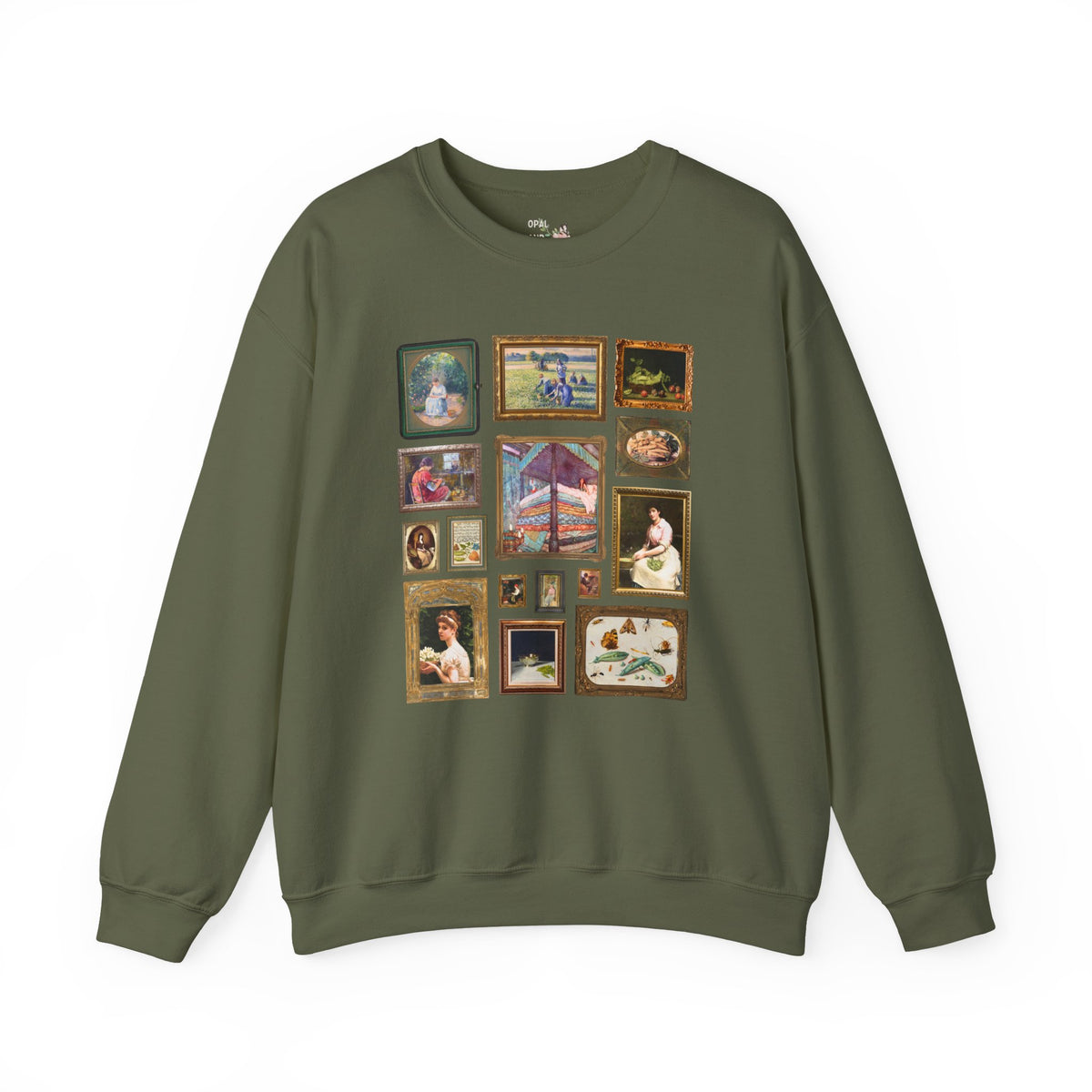 Pea Art History Sweatshirt: Famous Painting of Peas, Woman Shelling Peas, Still Life Painting of Peas and Flowers, Camille Pissarro Art