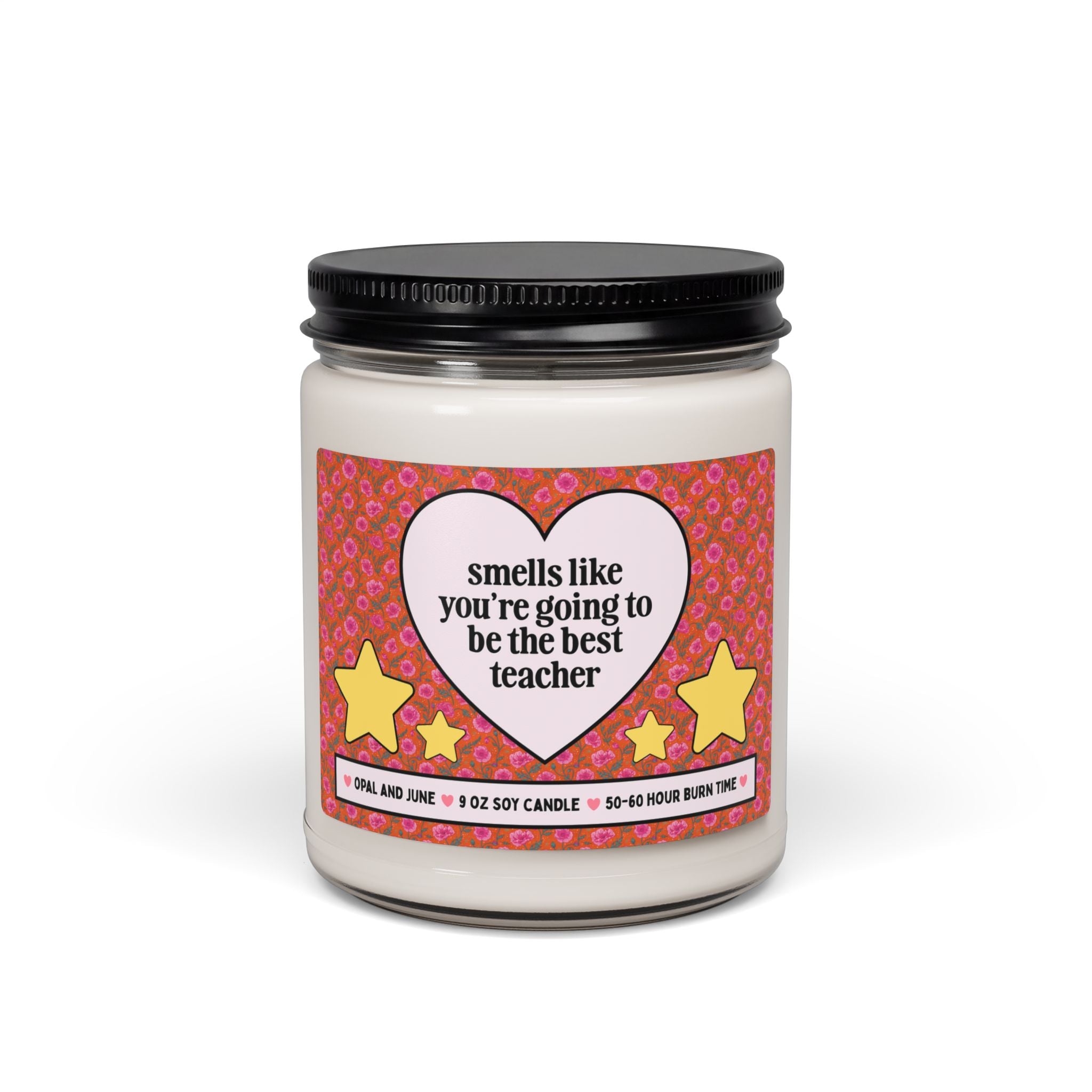 Future Teacher Gift: Smells Like You're Going to be the Very Best Teacher, 9 Oz Soy Candle for Elementary Education Graduate, New Teacher