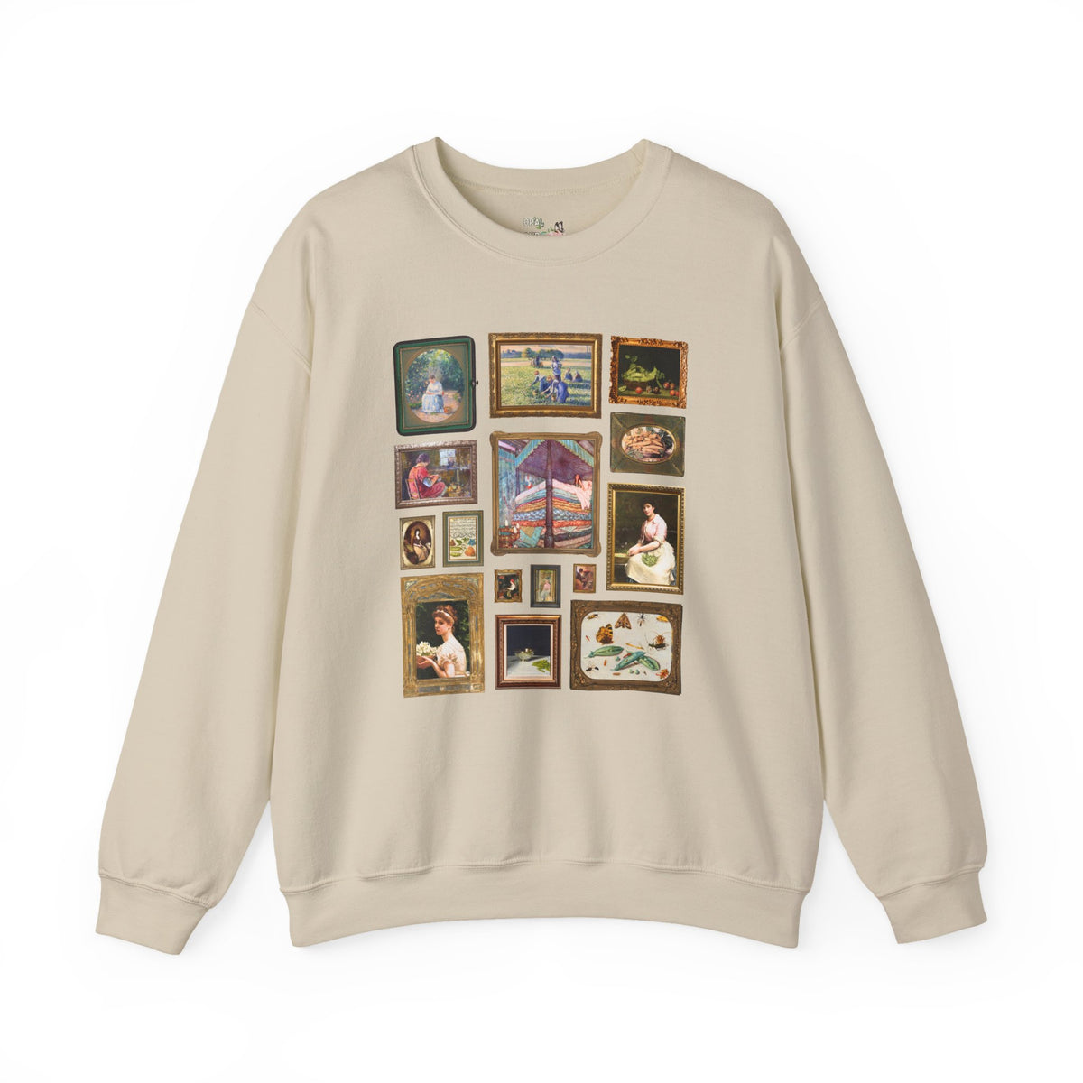 Pea Art History Sweatshirt: Famous Painting of Peas, Woman Shelling Peas, Still Life Painting of Peas and Flowers, Camille Pissarro Art