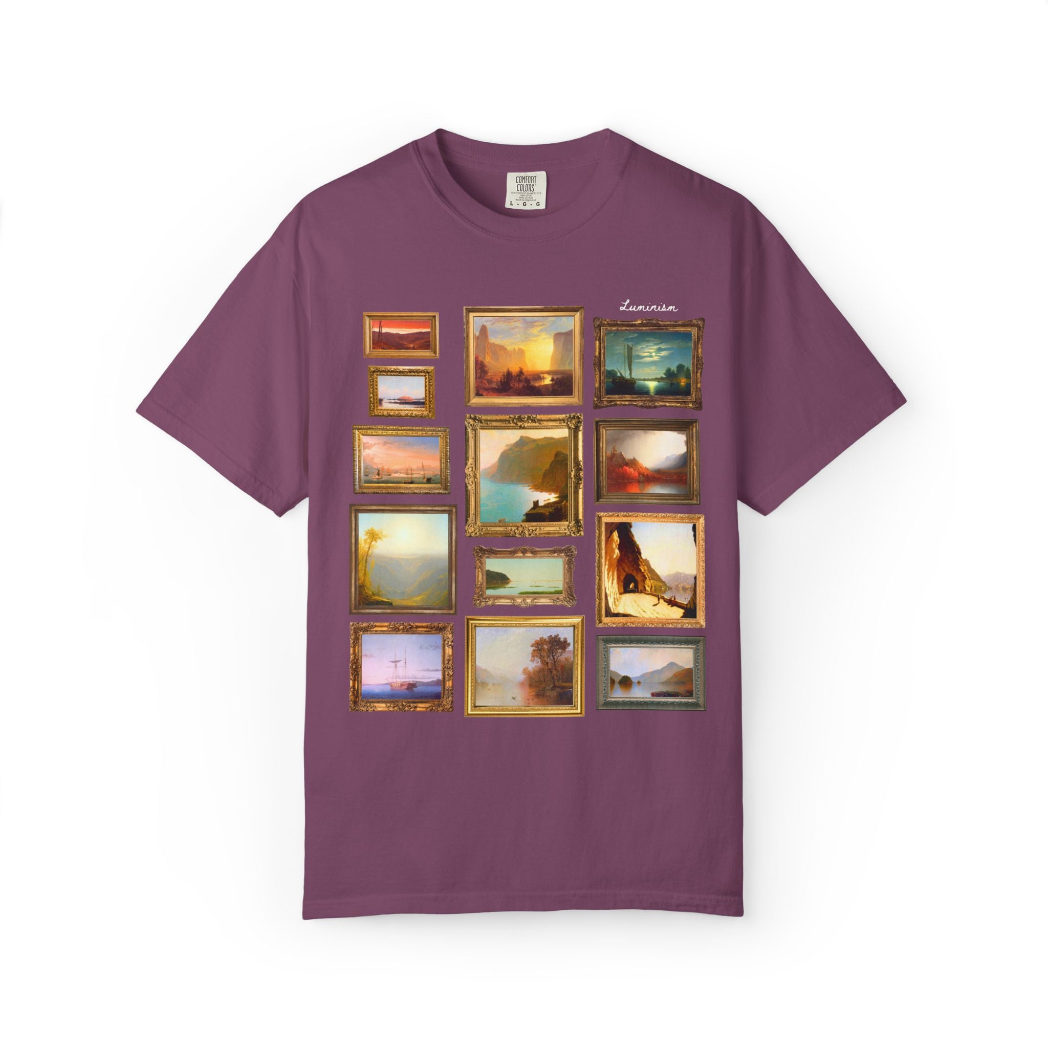 Luminism Art History Lover Gift with Famous Paintings, 19th Century American Art History, Hudson River School Art History Lover T-Shirt