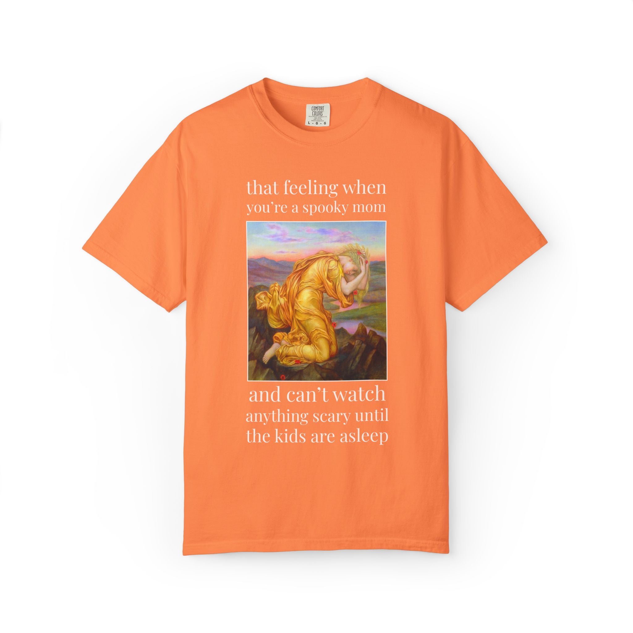 Halloween Mom Tee Shirt with Famous Painting by Evelyn de Morgan: When You're a Spooky Mom True Crime History Buff Shirt, Scary Movie Lover