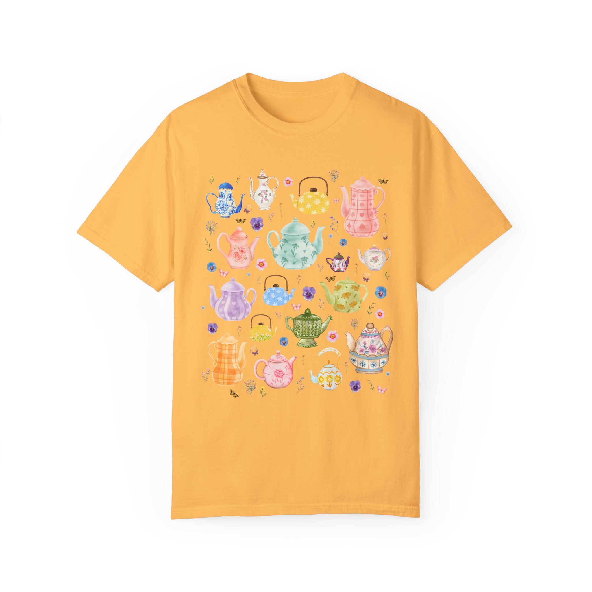 Grandmillennial Shirt with Chinoiserie Style Teapots
