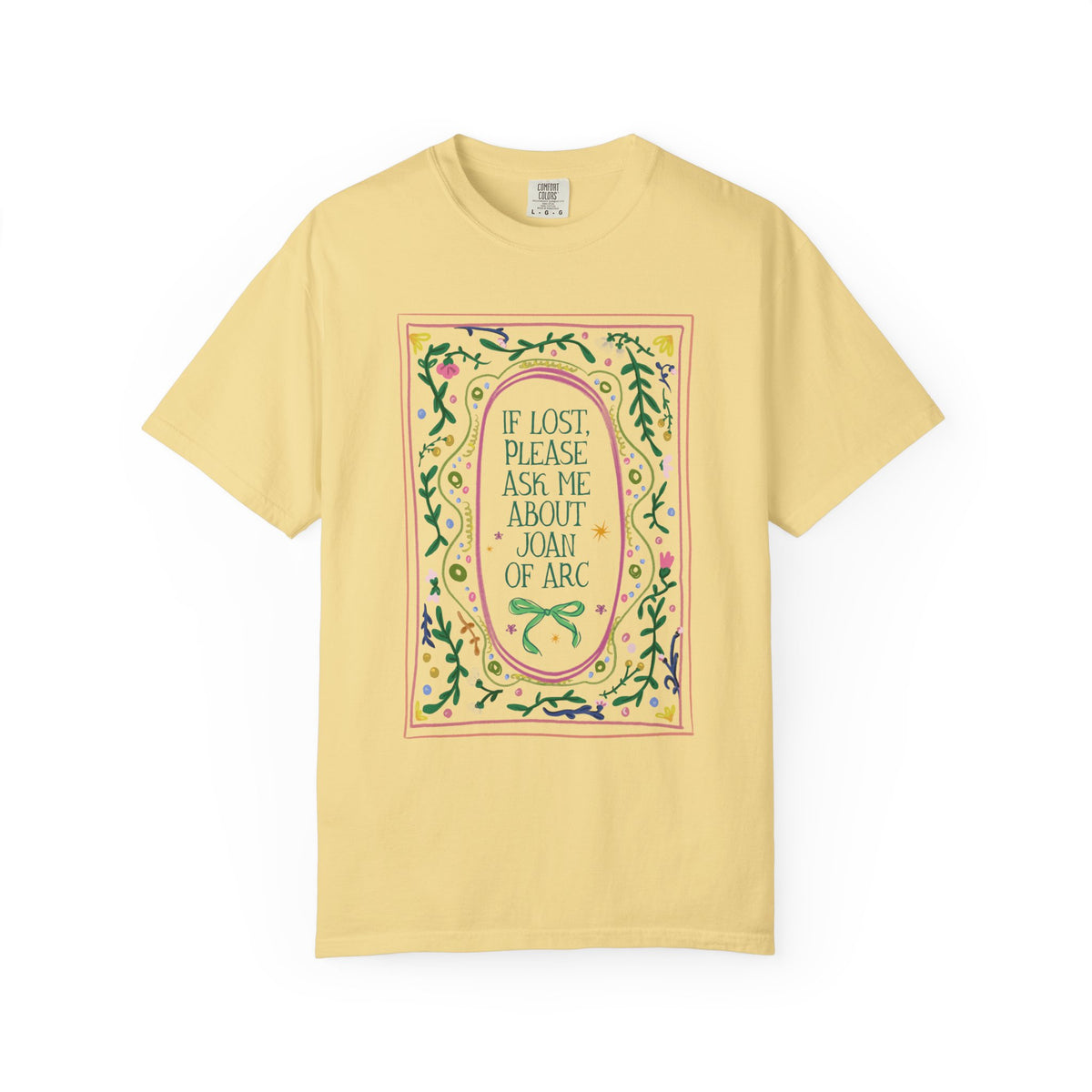 If Lost Please Ask Me About Joan of Arc Tee Shirt: Women's French History Buff T-Shirt, 100 Years War European History Teacher Tee