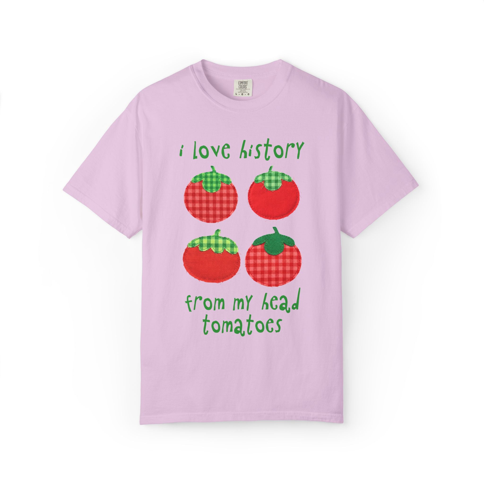 History Buff or History Teacher Tee Shirt: I Love History from My Head Tomatoes, Cute Vegetable Gardener, Tomato Lover, Back to School