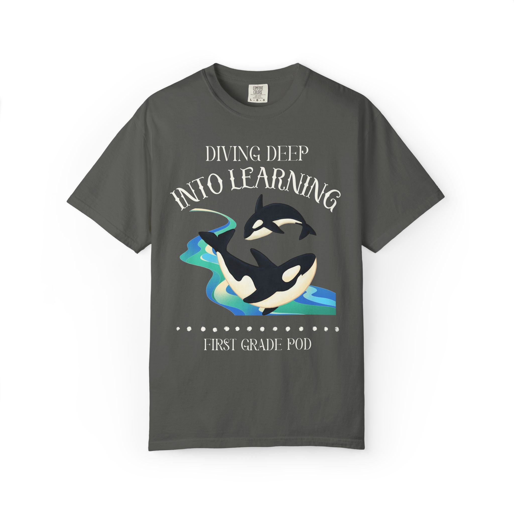 Whale Teacher Tee Shirt: Matching Animal Lover Orca Whale Tee for Elementary School Teachers and Office Staff, Grade Level Back to School T