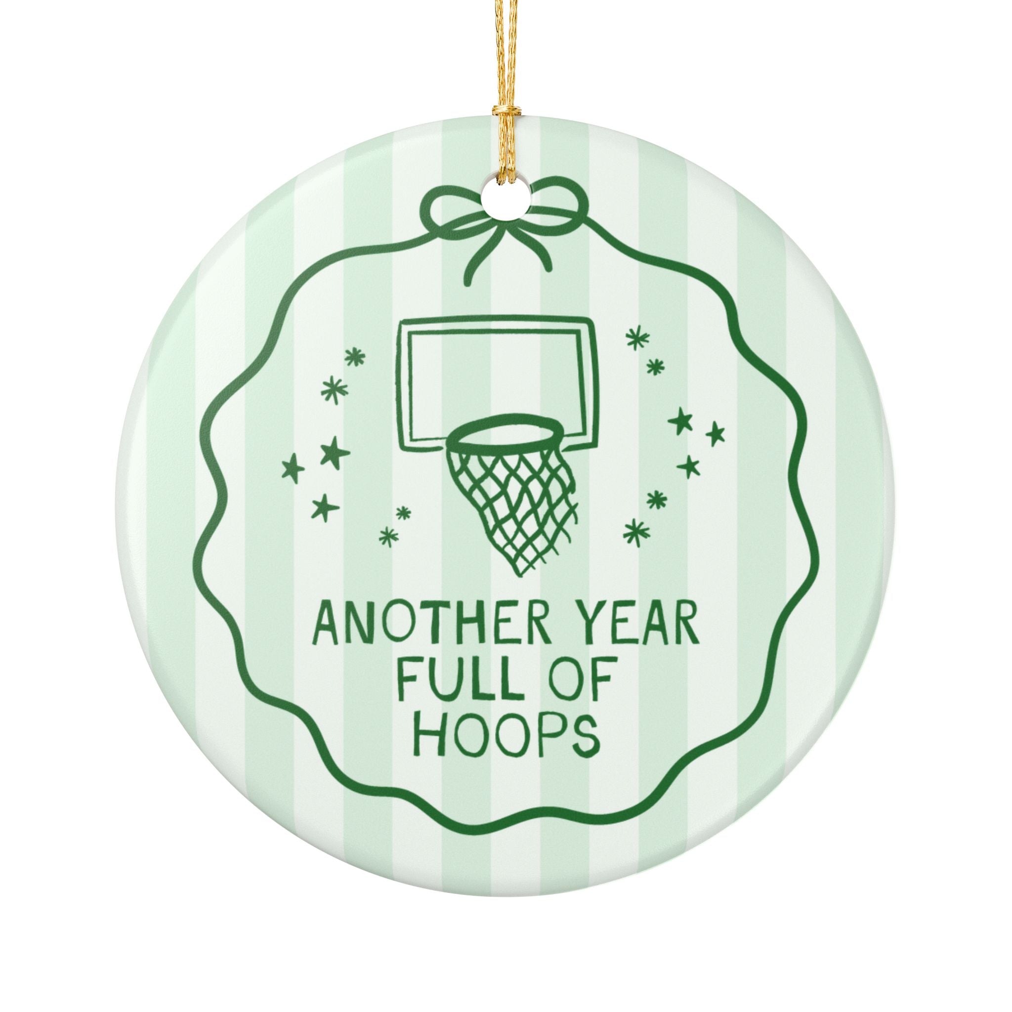 Basketball Team or Women's Basketball Player Gift for High School or College Basketball Team: Another Year Full of Hoops, Holiday Xmas Gift